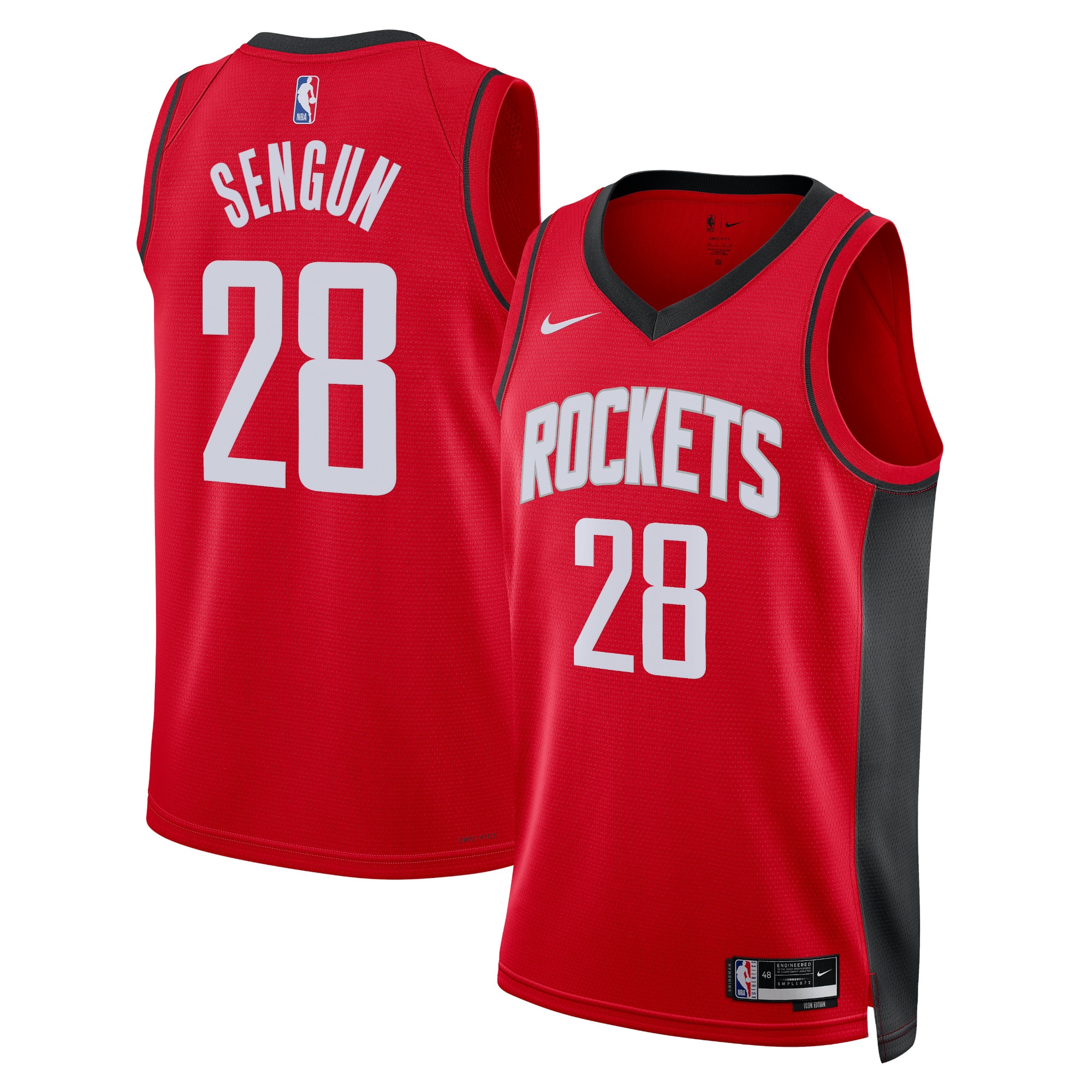 Houston Rockets Icon Edition Swingman Red Alperen Sengu Unisex NBA Jersey Unisex