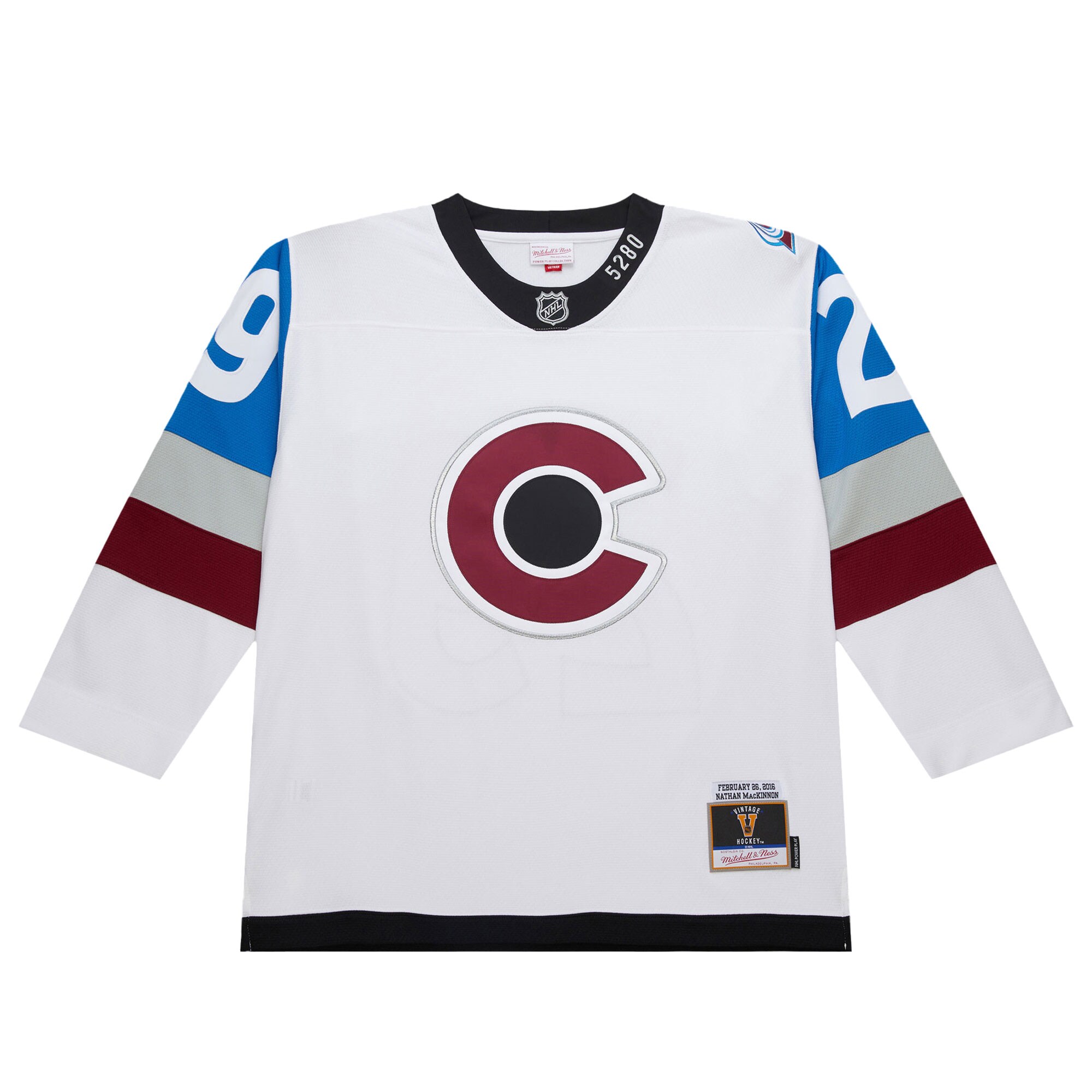 Colorado Avalanche Nathan MacKinnon White 2016-17 Power Play NHL Jersey Men's