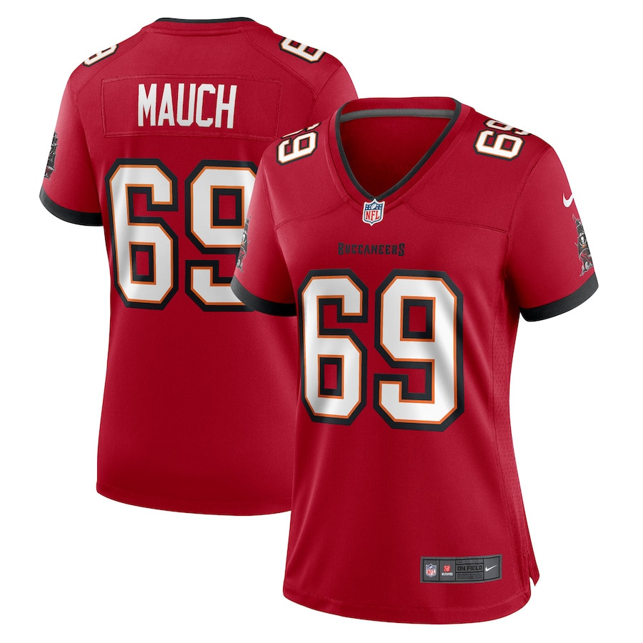Cody Mauch 69 Tampa Bay Buccaneers Game Red NFL Jersey Women's