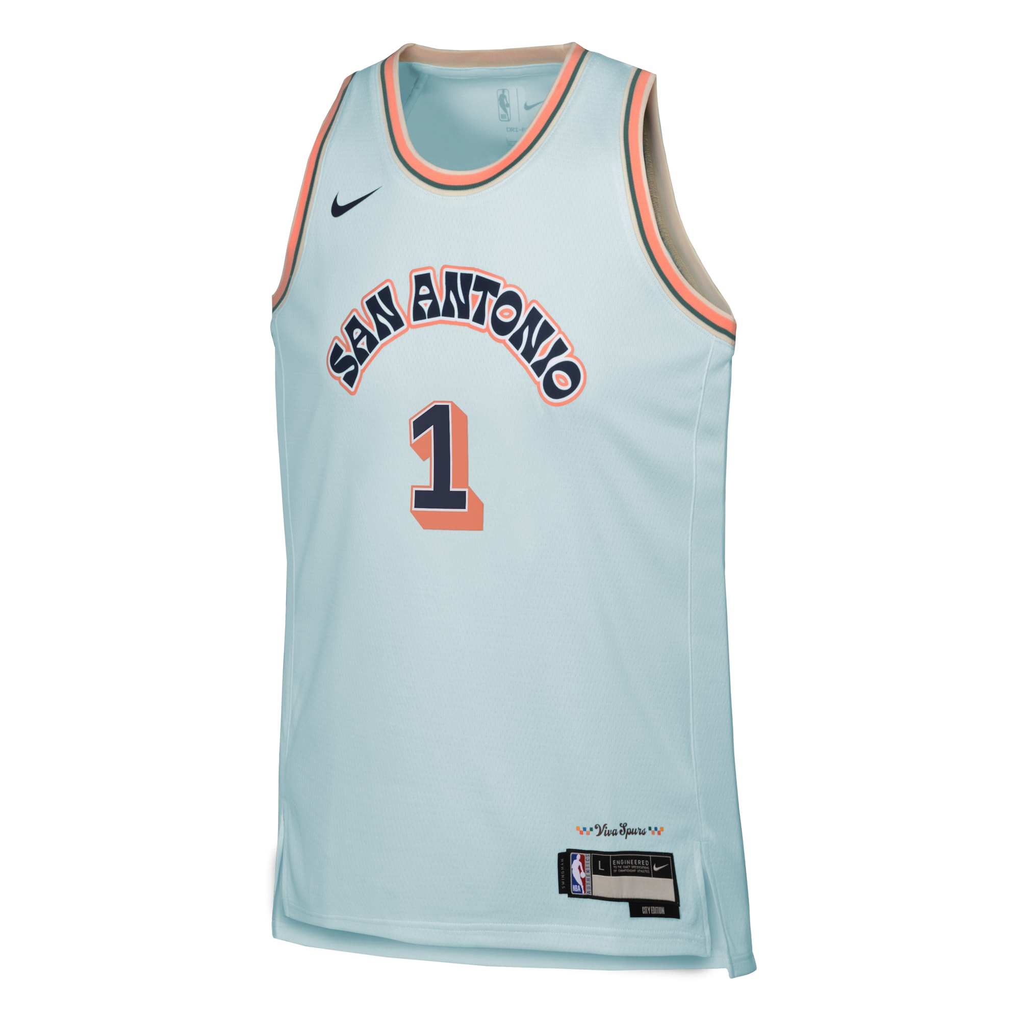 San Antonio Spurs City Edition Swingman 2024 Blue Victor Wembanyam NBA Jersey Youth