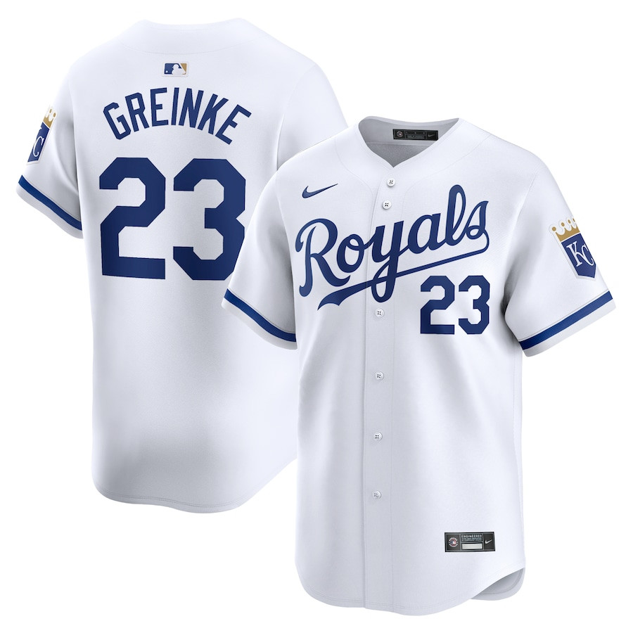 Zack Greinke 23 Kansas City Royals Home Limited Player White MLB Jersey Men's