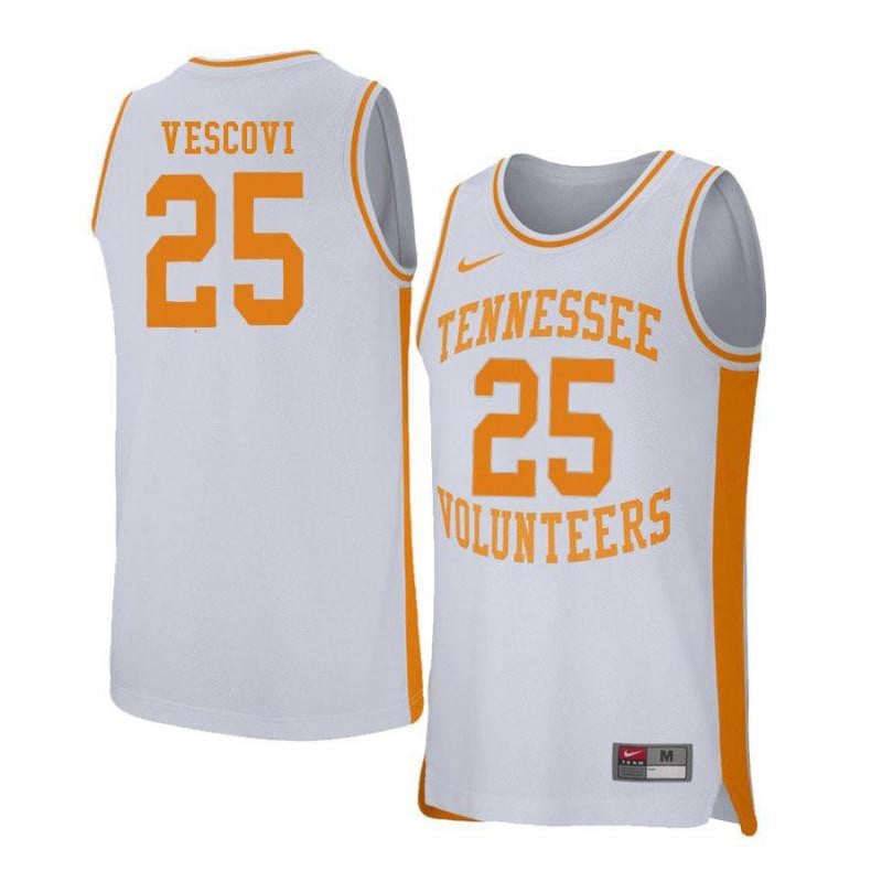 25 Santiago Vescov White Retro Elite Tennessee Volunteers NCAA Jersey Men's