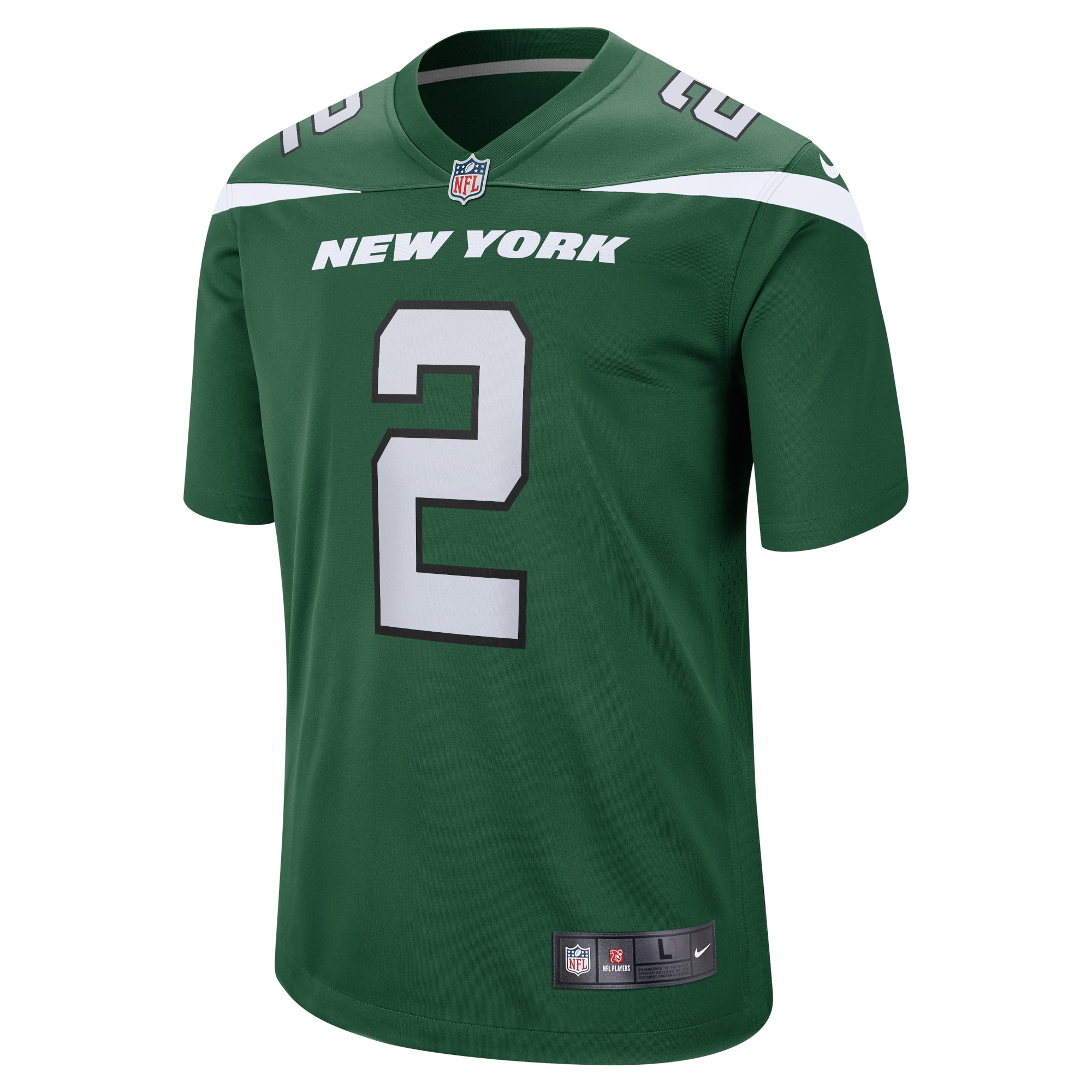 New York Jets Zach Wilson Gotham Green Game NFL Jersey Men's