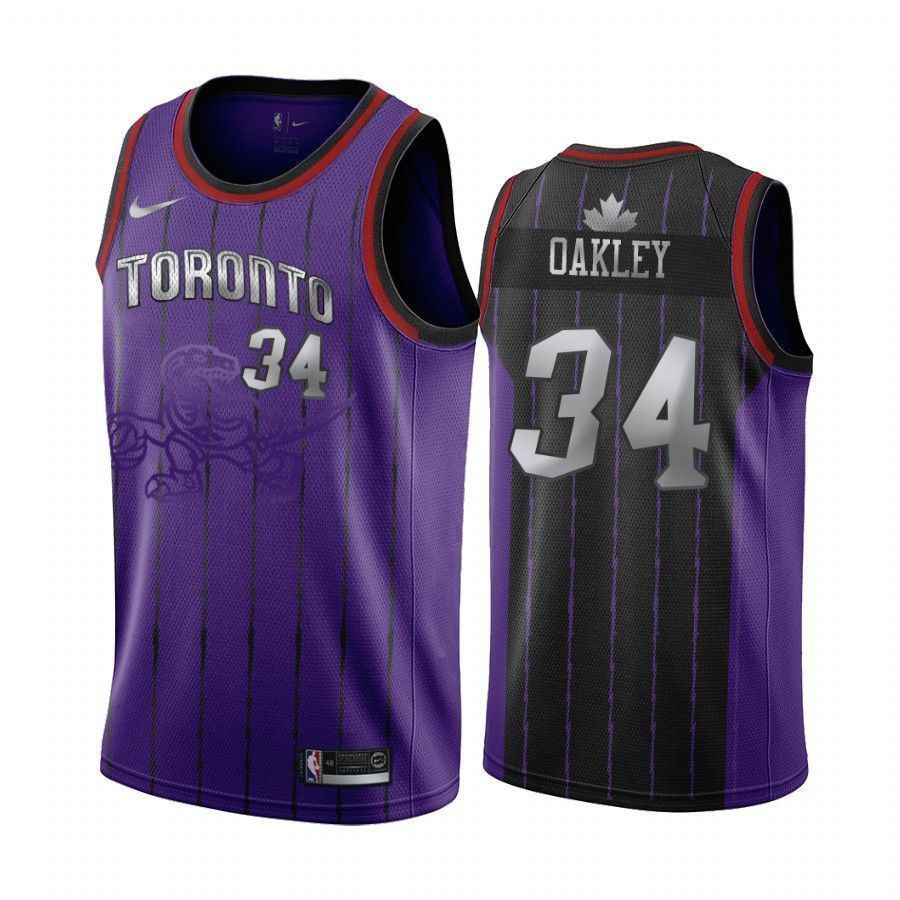 Toronto Raptors Charles Oakley 34 Hardwood Classics NBA Jersey Men's