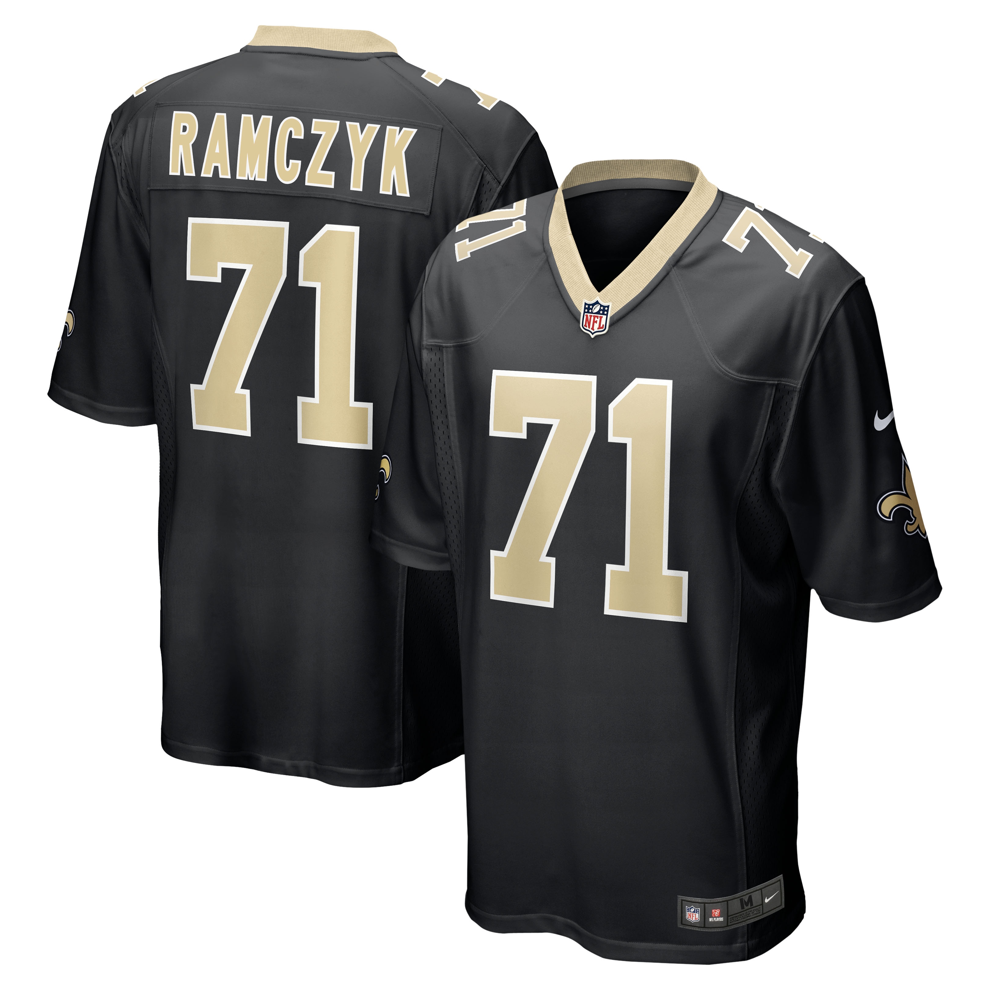New Orleans Saints Ryan Ramczyk Black Game NFL Jersey Men's
