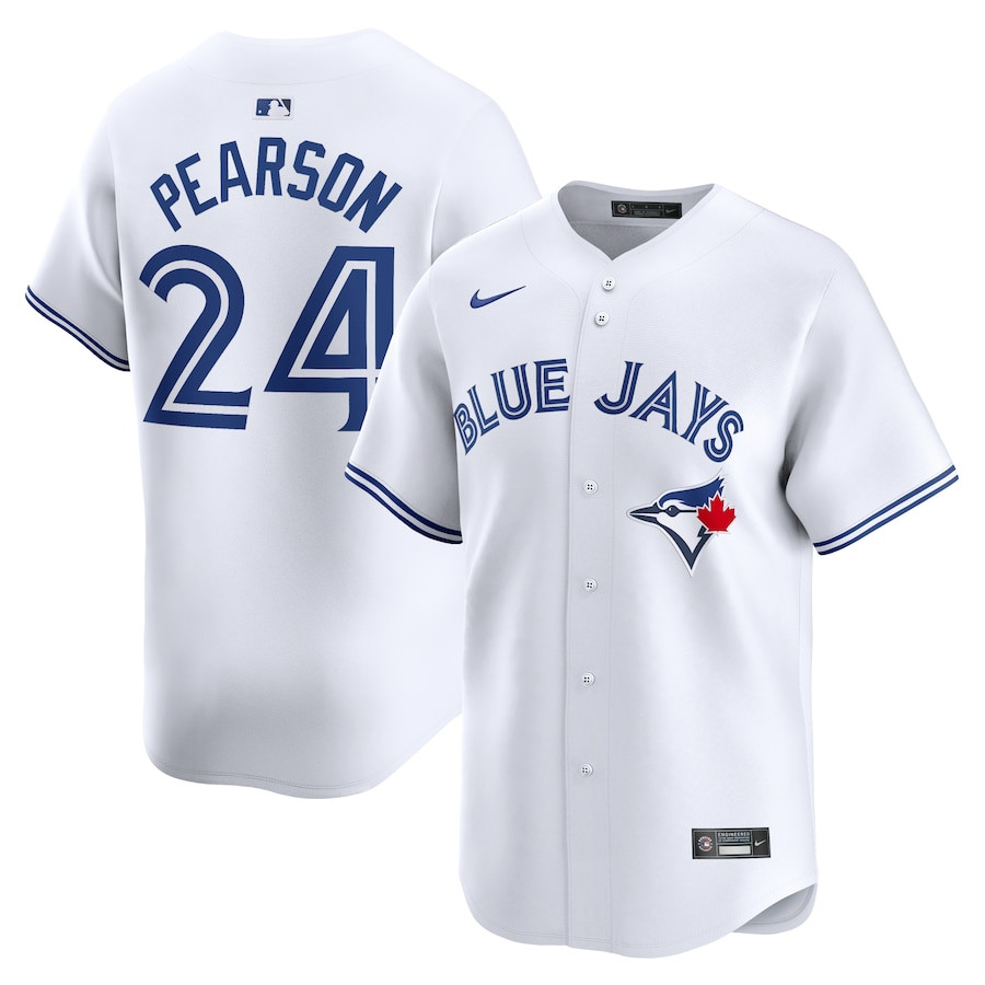 Nate Pearson 24 Toronto Blue Jays Home Limited Player White MLB Jersey Men's