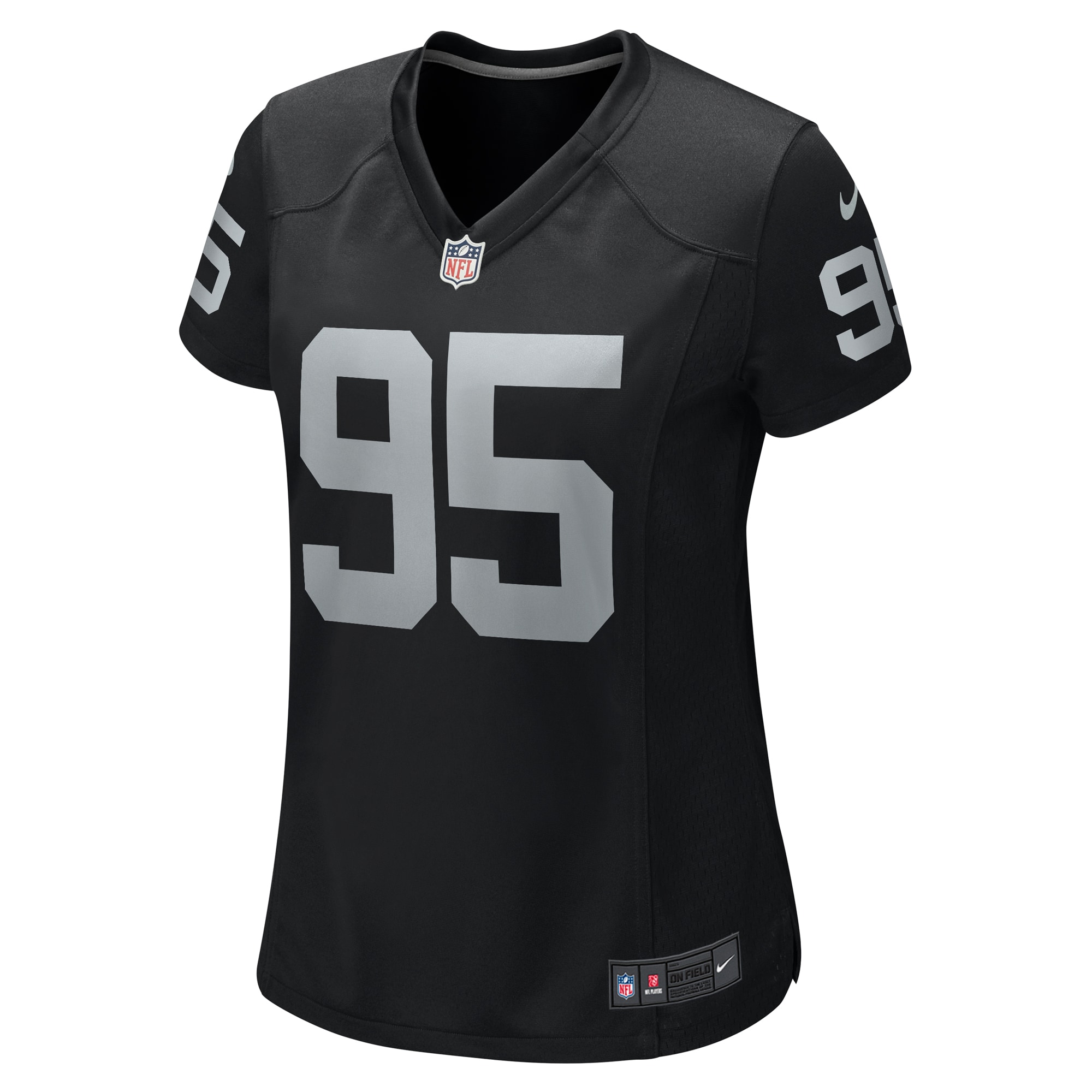Las Vegas Raiders John Jenkins Black Game NFL Jersey Women's