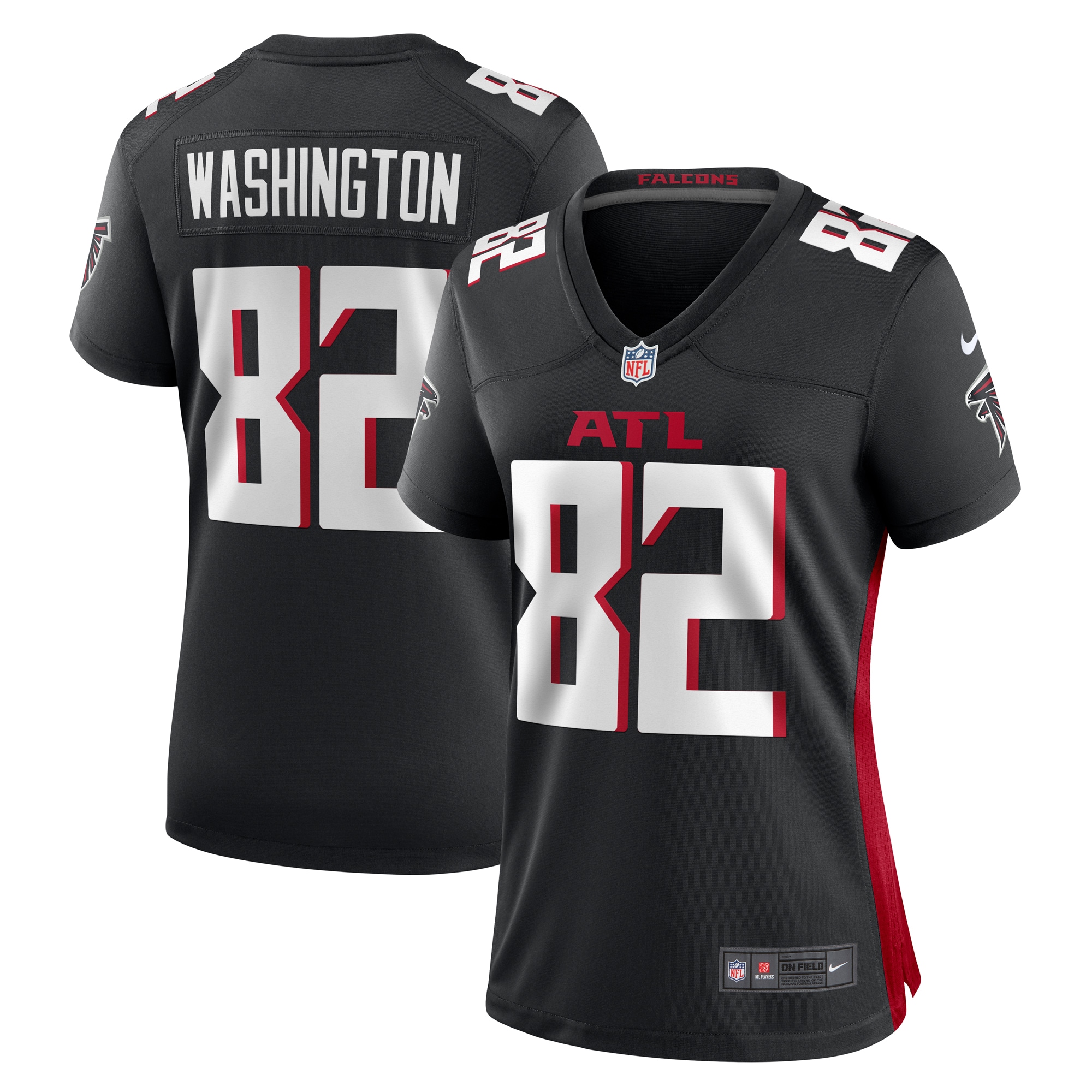 Atlanta Falcons Casey Washington Black Game NFL Jersey Women's