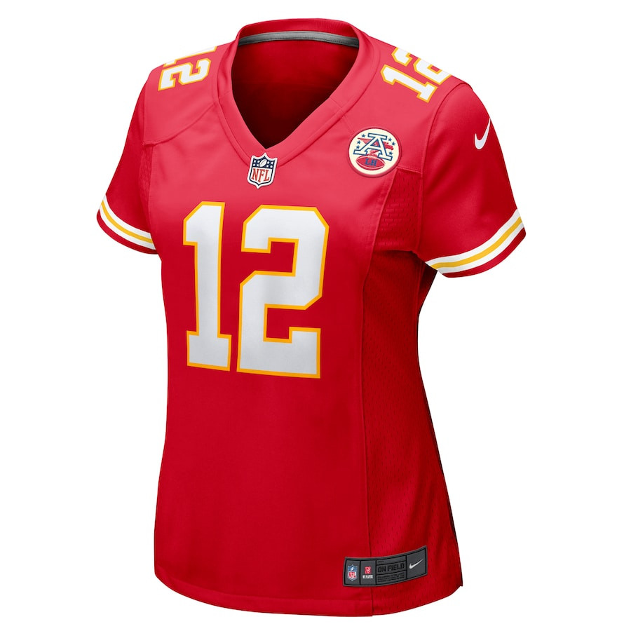 Jared Wiley 12 Kansas City Chiefs Game Red NFL Jersey Women's