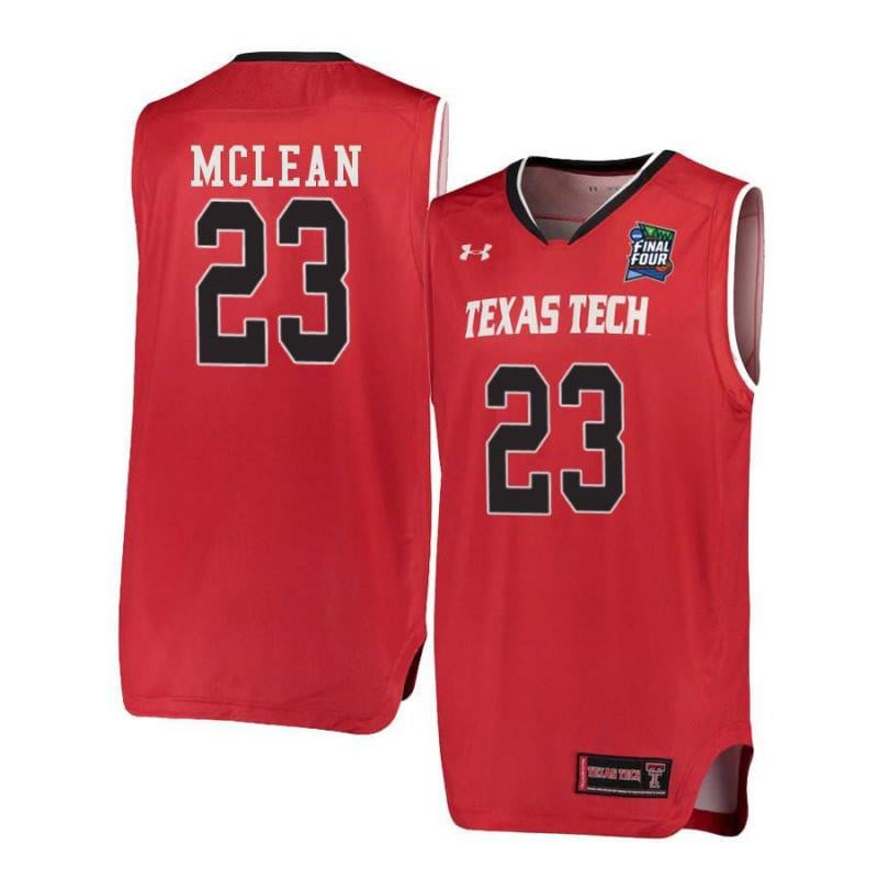 Under Armour 23 Gio McLean Red Texas Tech Red Raiders NCAA Jersey Men's