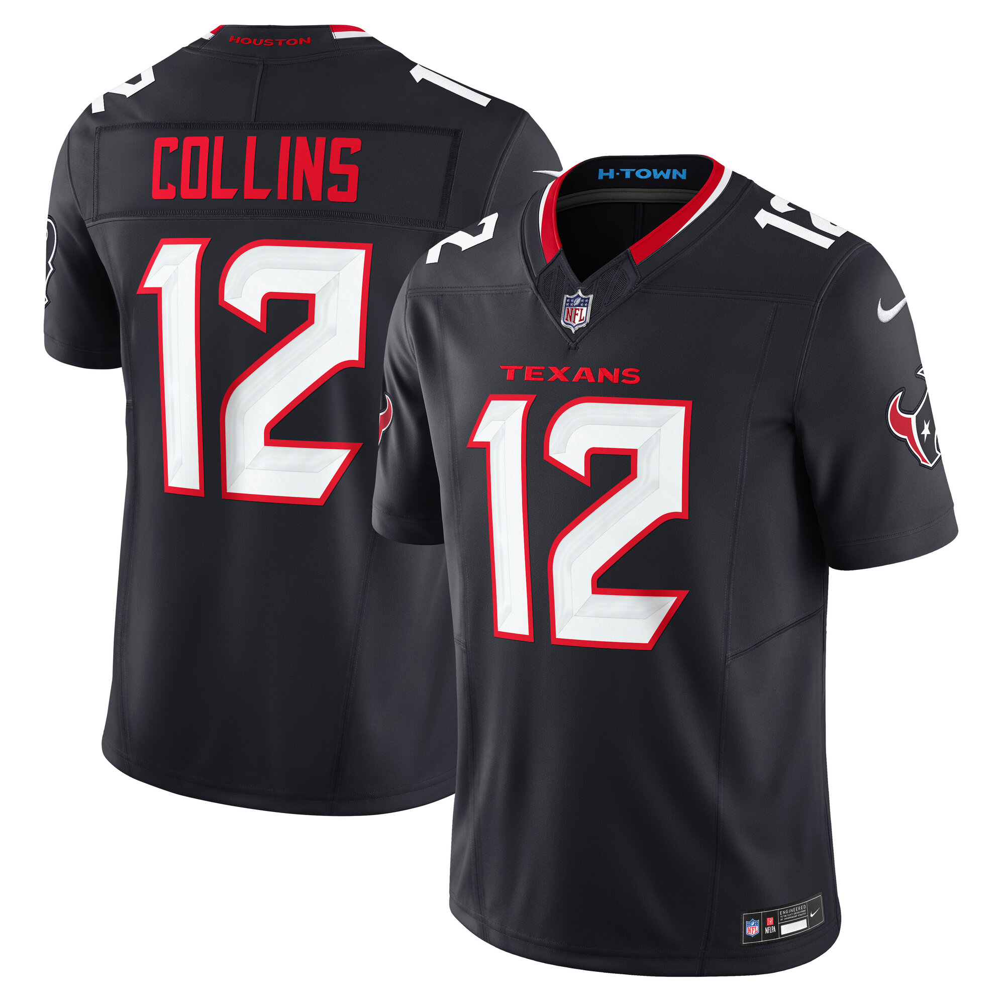 Houston Texans Nico Collins Navy Team Vapor F.U.S.E. Limited NFL Jersey Men's