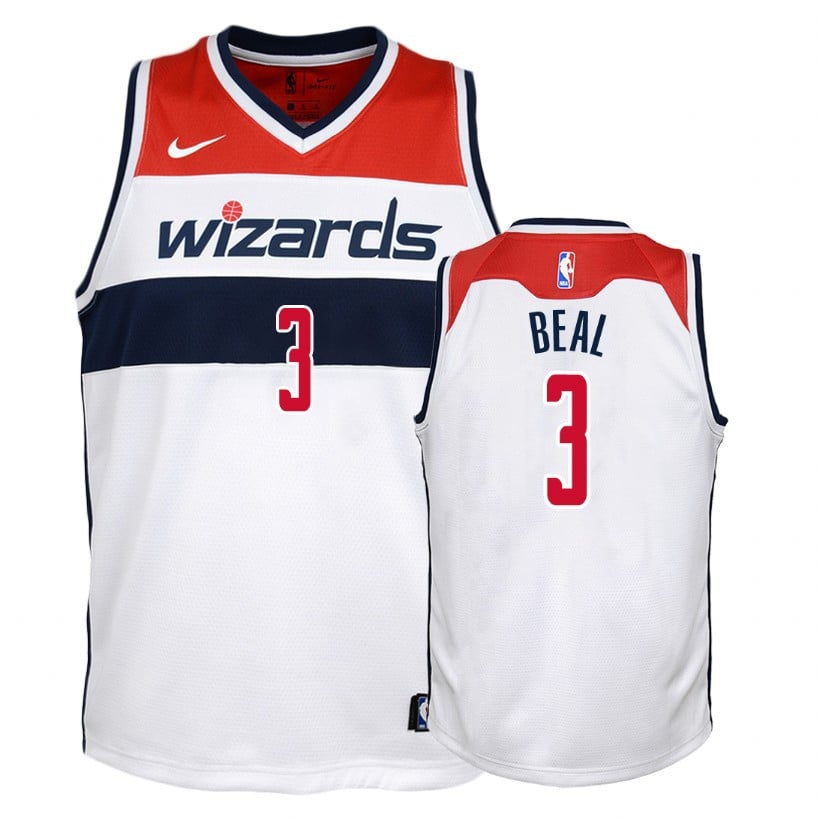 Washington Wizards Bradley Beal 3 Associatio White NBA Jersey Youth