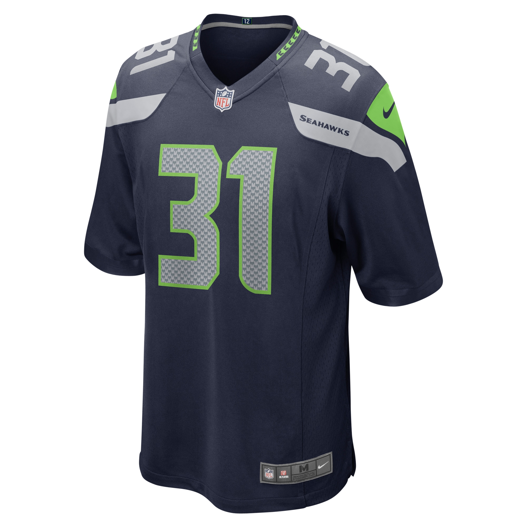 Seattle Seahawks Kam Chancellor College Navy Retired Player Game NFL Jersey Men's