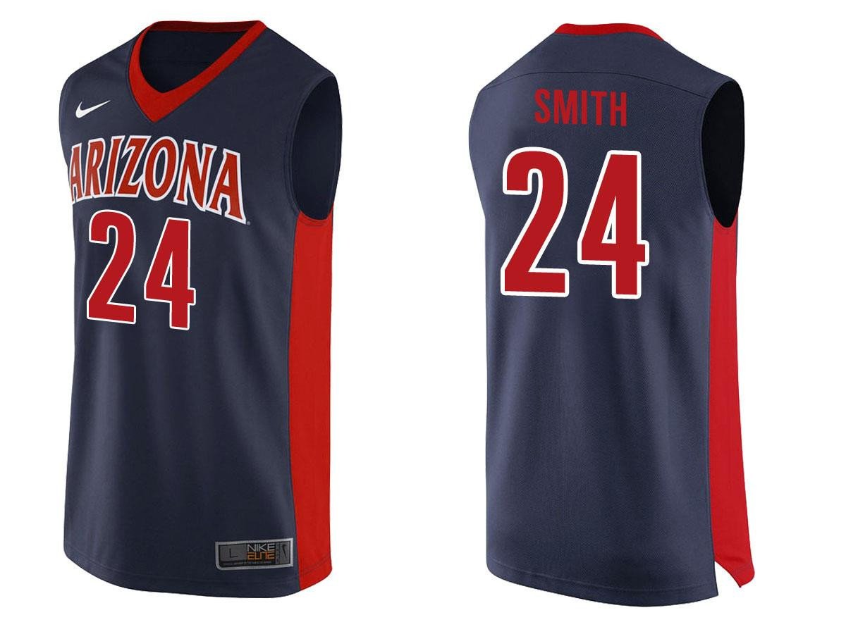 Ray Smith 24 Arizona Wildcats Navy College Team Performance NCAA Jersey Men's