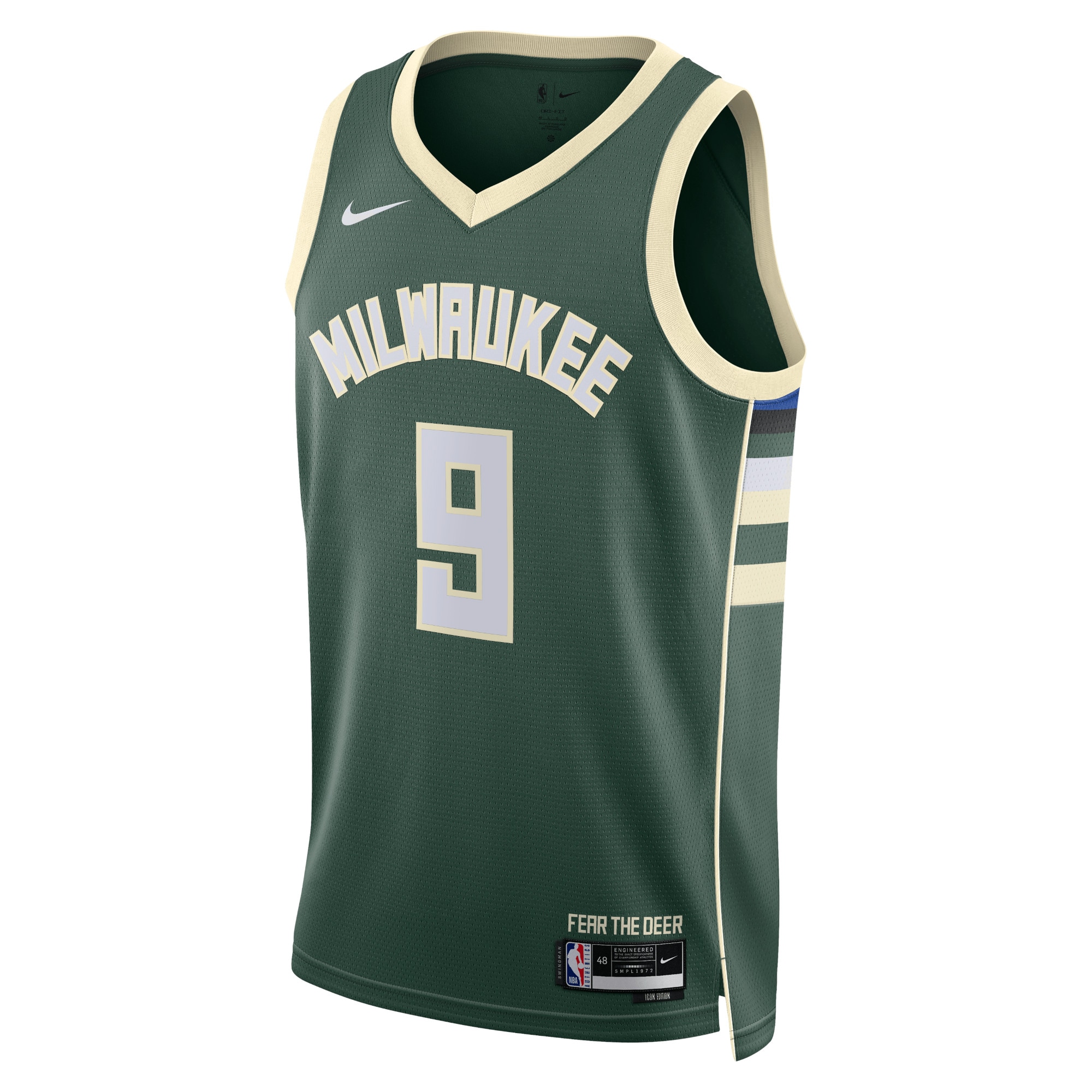 Milwaukee Bucks Icon Edition Swingman Hunter Green Bobby Portis J Unisex NBA Jersey Unisex