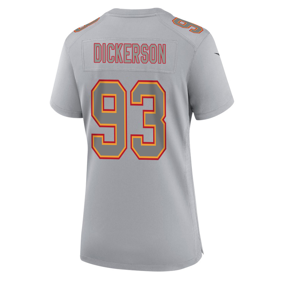Matt Dickerson 93 Kansas City Chiefs Super Bowl LVIII Champions 4X Atmosphere Fashion Game Gray NFL Jersey Women's