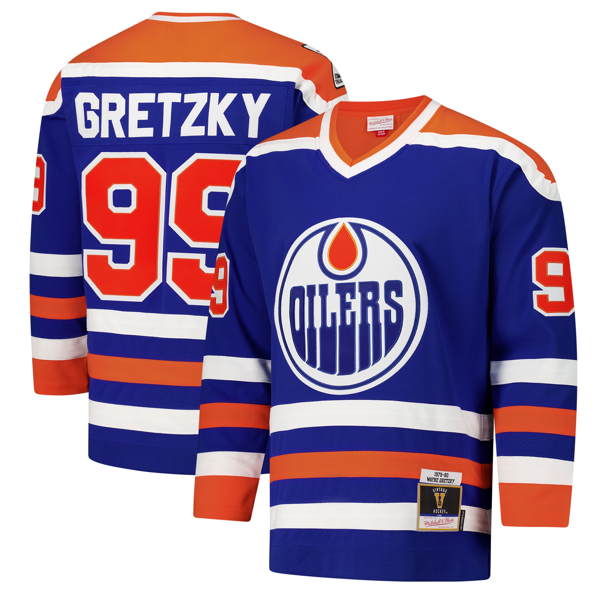 Edmonton Oilers Wayne Gretzky Royal 1979-80 Power Play NHL Jersey Men's