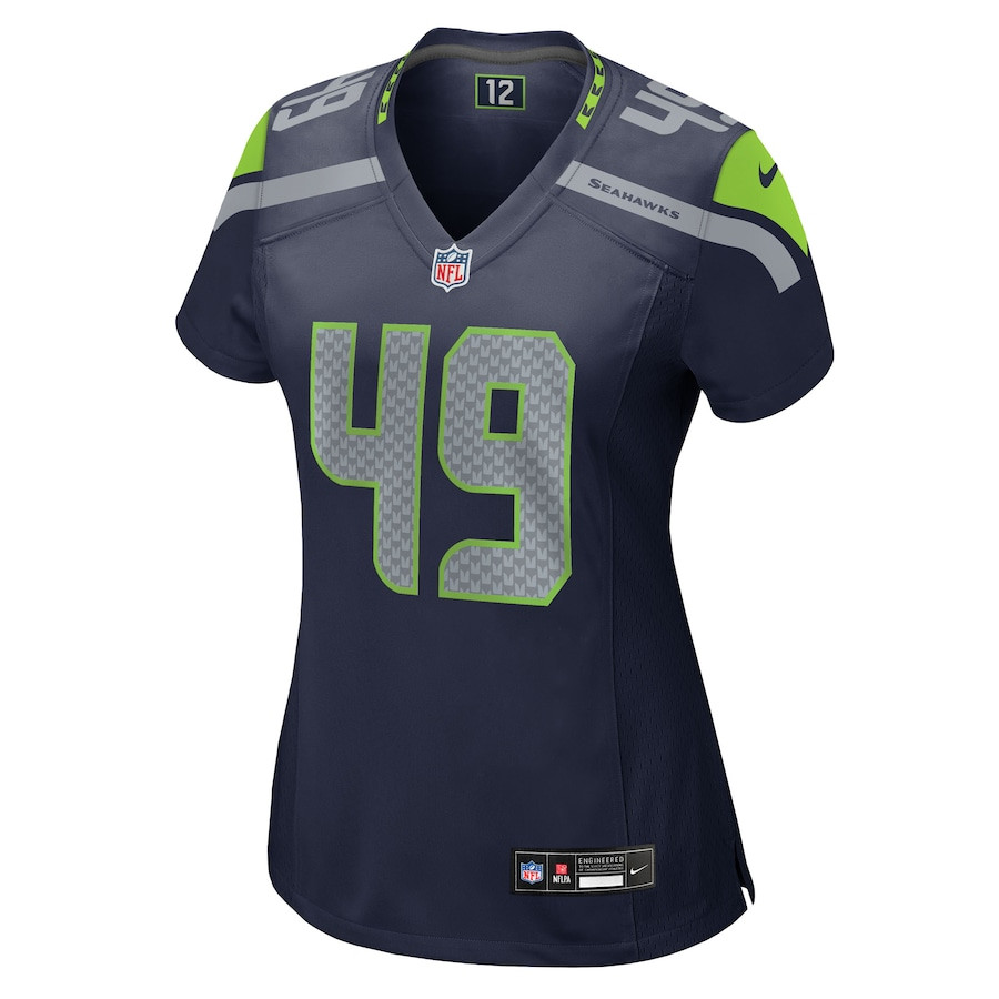 Joshua Onujiogu 49 Seattle Seahawks Team Game College Navy NFL Jersey Women's