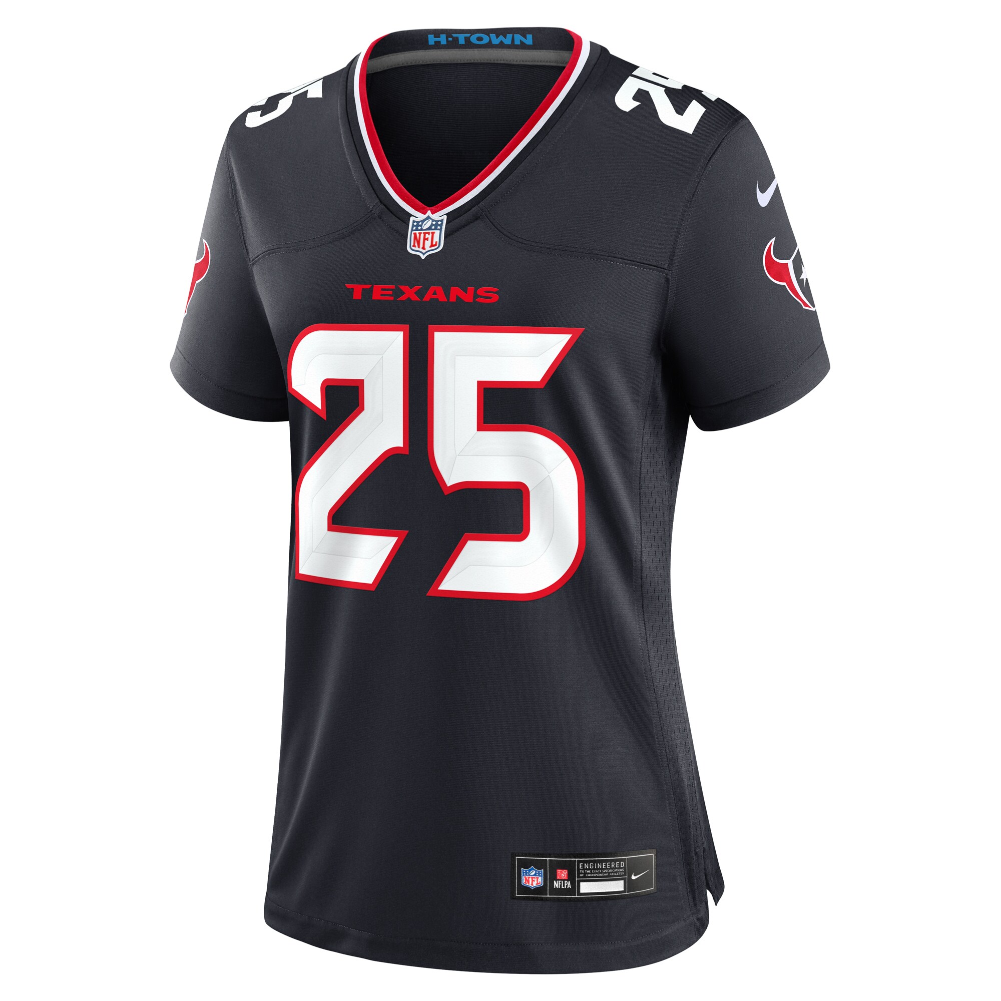 Houston Texans Russ Yeast Navy Team Game NFL Jersey Women's