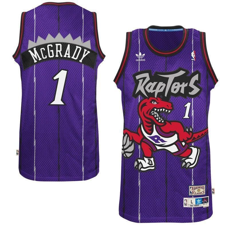 Tracy Mcgrady Toronto Raptors Purple Hardwood Classics Swingman NBA Jersey Men's
