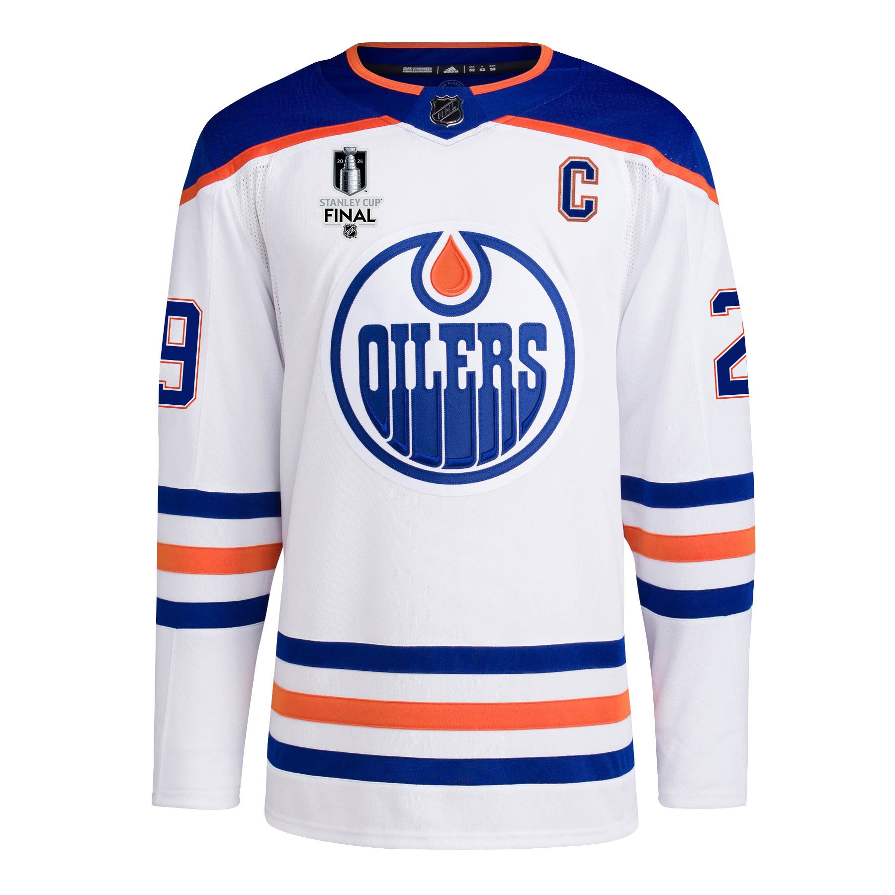 Leon Draisaitl 29 Edmonton Oilers 2024 STANLEY CUP Final Away White NHL Jersey Men's