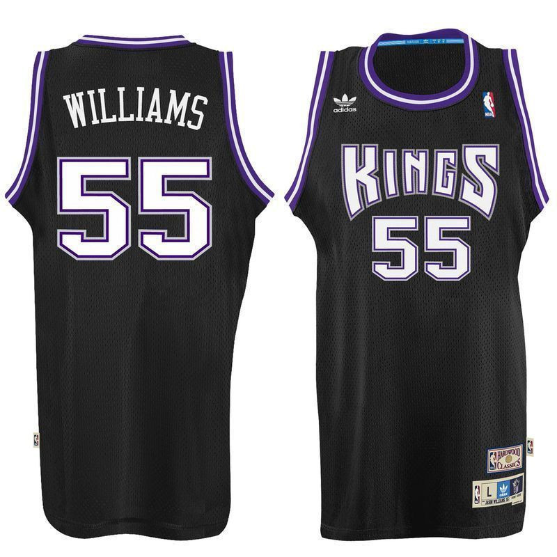 Jason Williams Sacramento Kings Black Hardwood Classics Swingman NBA Jersey Men's