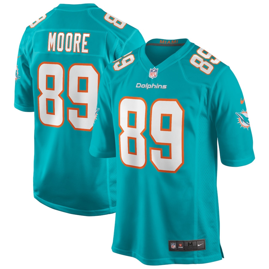 Nat Moore 89 Miami Dolphins Game Retired Aqua NFL Jersey Men's