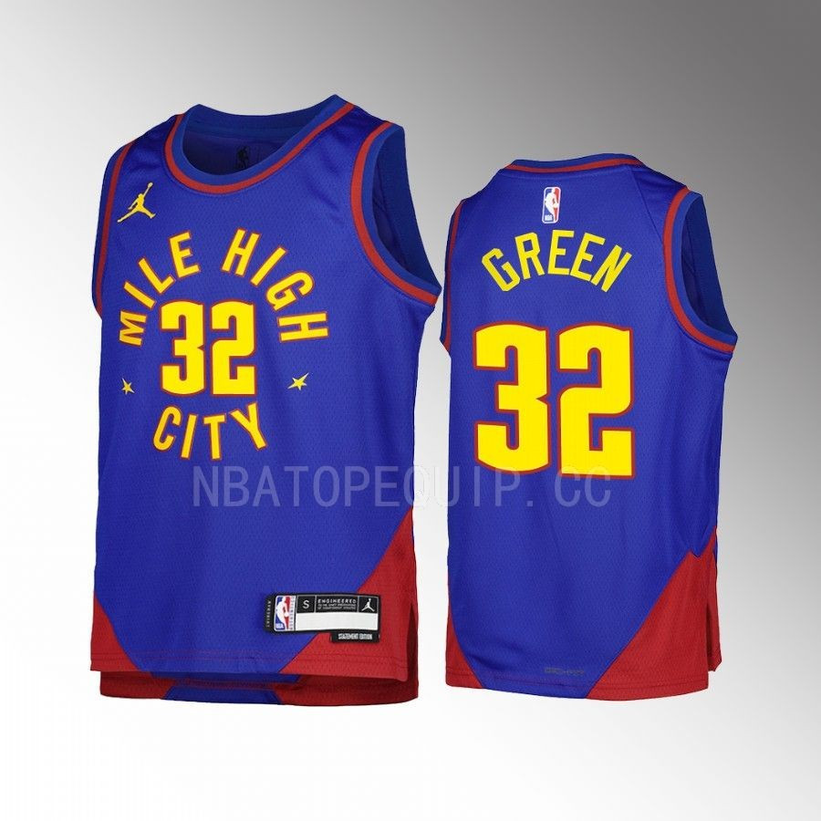 Denver Nuggets Jeff Green 32 Statement Edition Blu Swingman NBA Jersey Men's