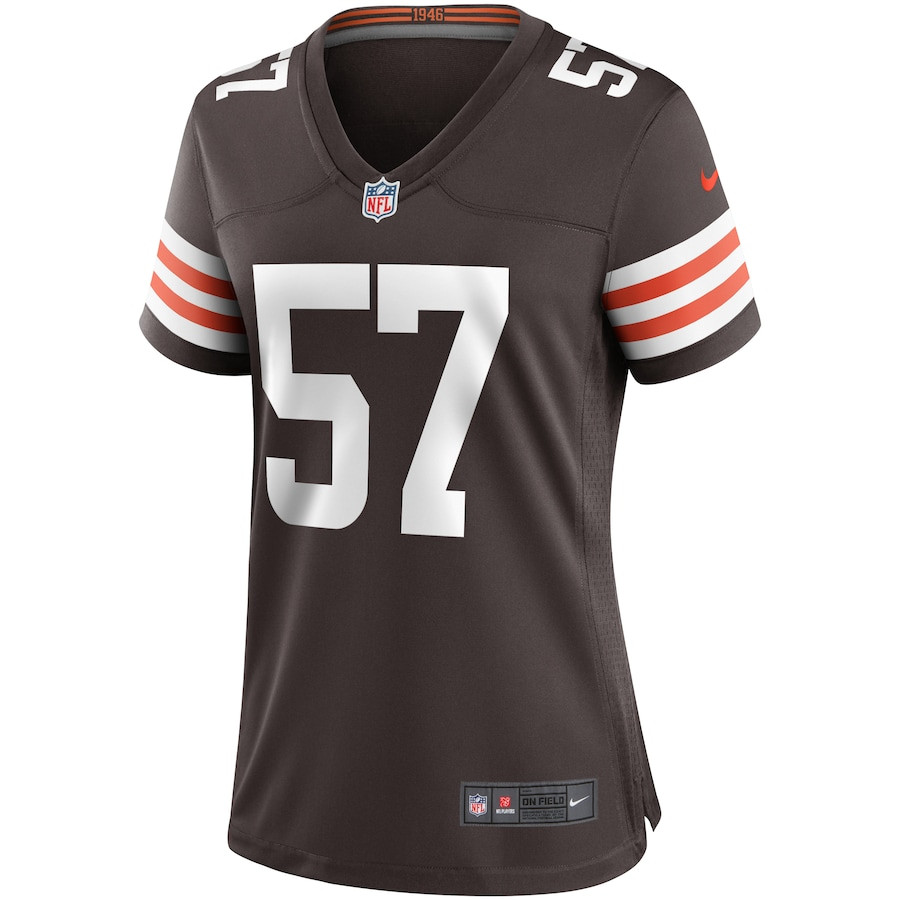 Clay Matthews 57 Cleveland Browns Game Retired Brown NFL Jersey Women's