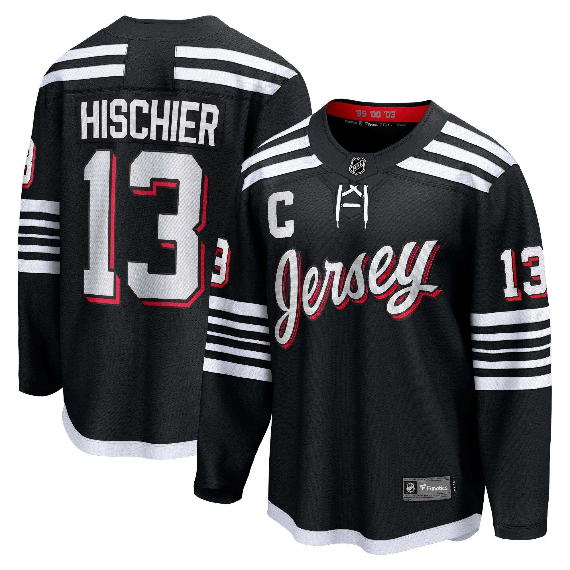 New Jersey Devils Nico Hischier Black Alternate Premier Breakaway Player NHL Jersey Men's