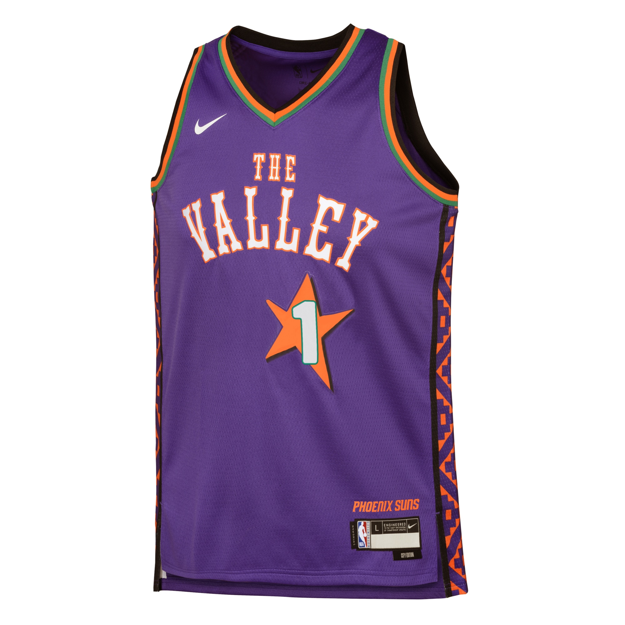 Phoenix Suns City Edition Swingman 2024 Purple Devin Booke NBA Jersey Youth