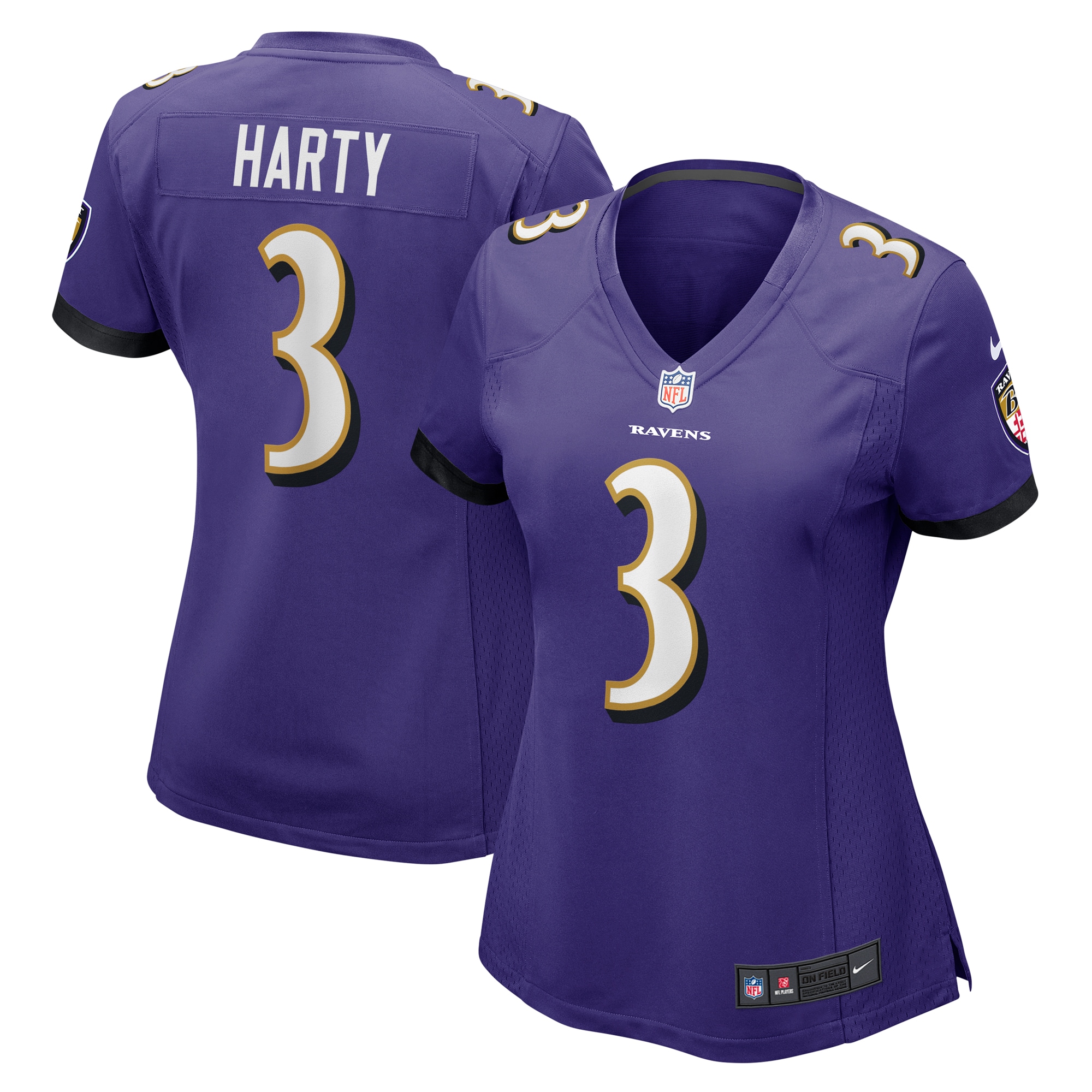 Baltimore Ravens Deonte Harty Purple Game NFL Jersey Women's