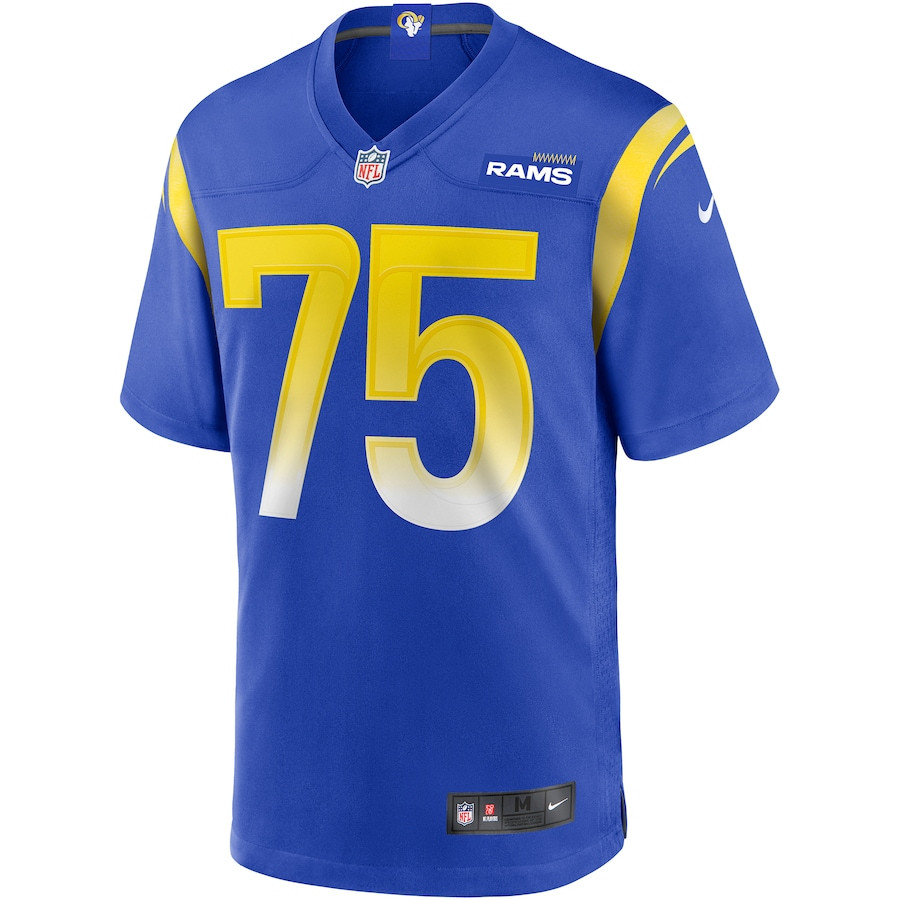 Deacon Jones 75 Los Angeles Rams Game Retired Royal NFL Jersey Men's