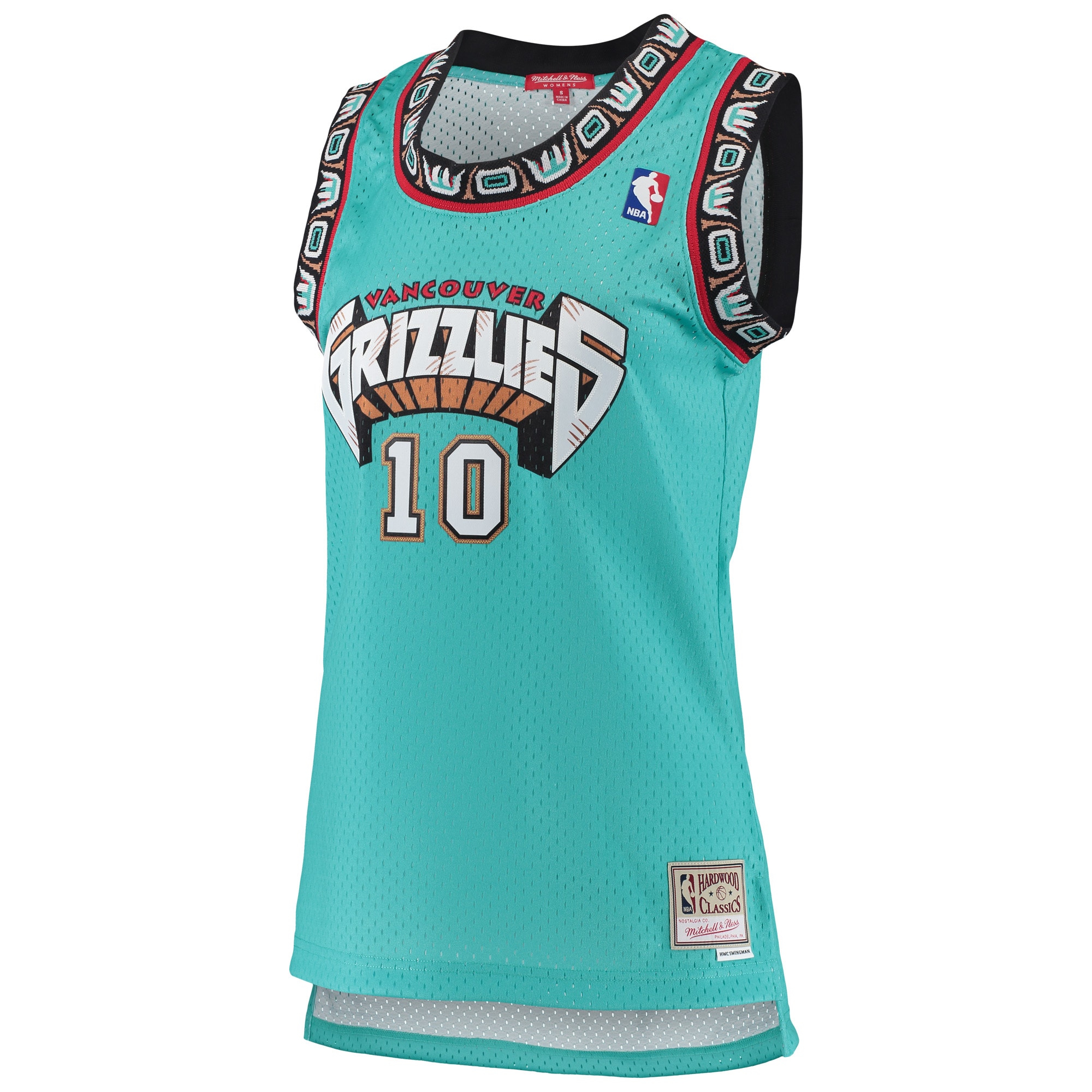 Mitchell Ness Mike Bibby Turquoise Vancouver Grizzlies 1998-99 Hardwood Classics Swingman NBA Jersey Women's