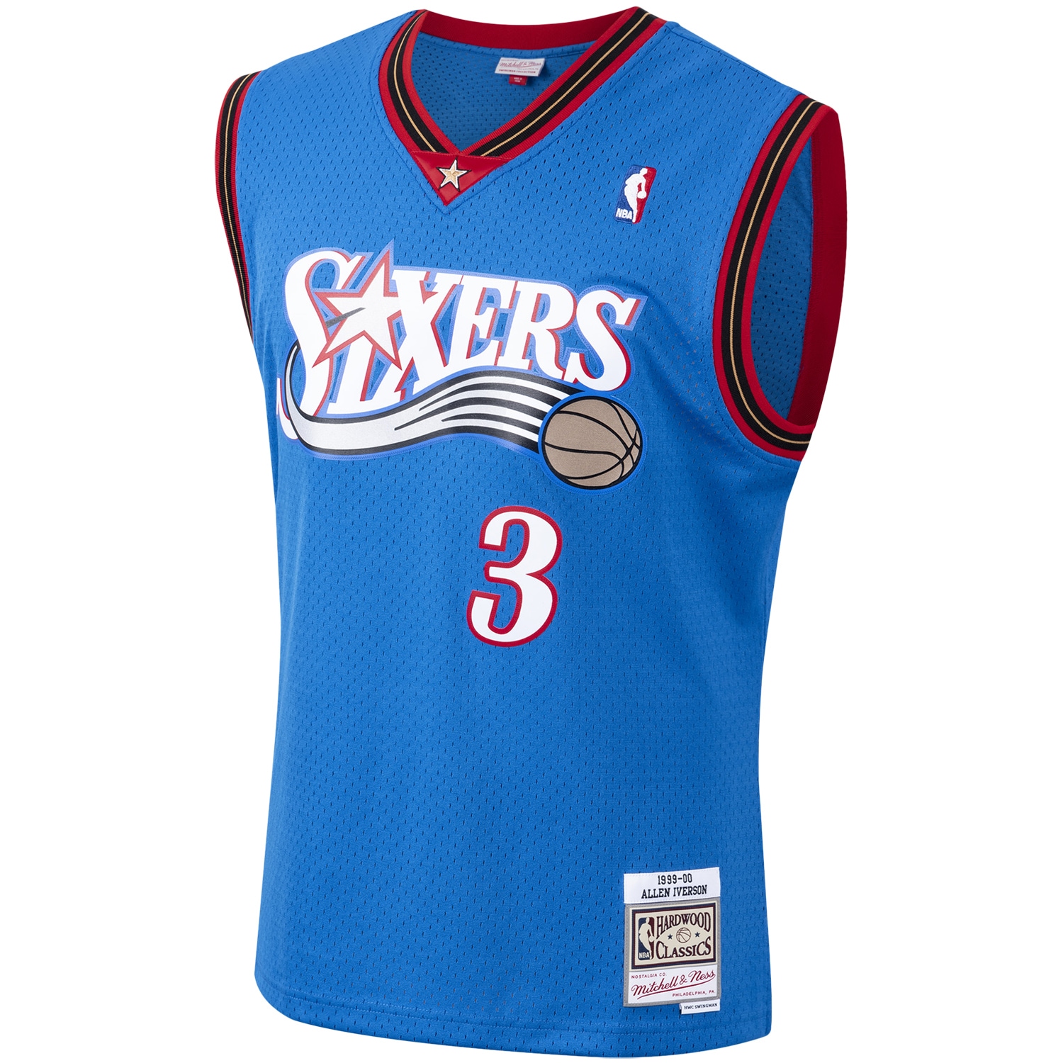 Mitchell Ness Allen Iverson Royal Philadelphia 76ers Hardwood Classics 2000-01 Swingman NBA Jersey Men's