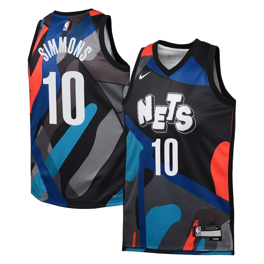 Ben Simmons 10 Brooklyn Nets 2023/24 City Edition Swingma Black NBA Jersey Youth