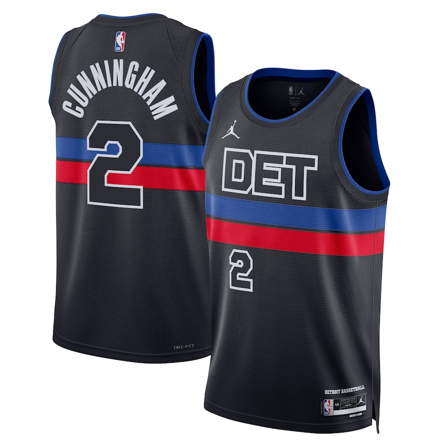 Cade Cunningham 2 Detroit Pistons Unisex Swingman Statement Edition Black NBA Jersey Unisex