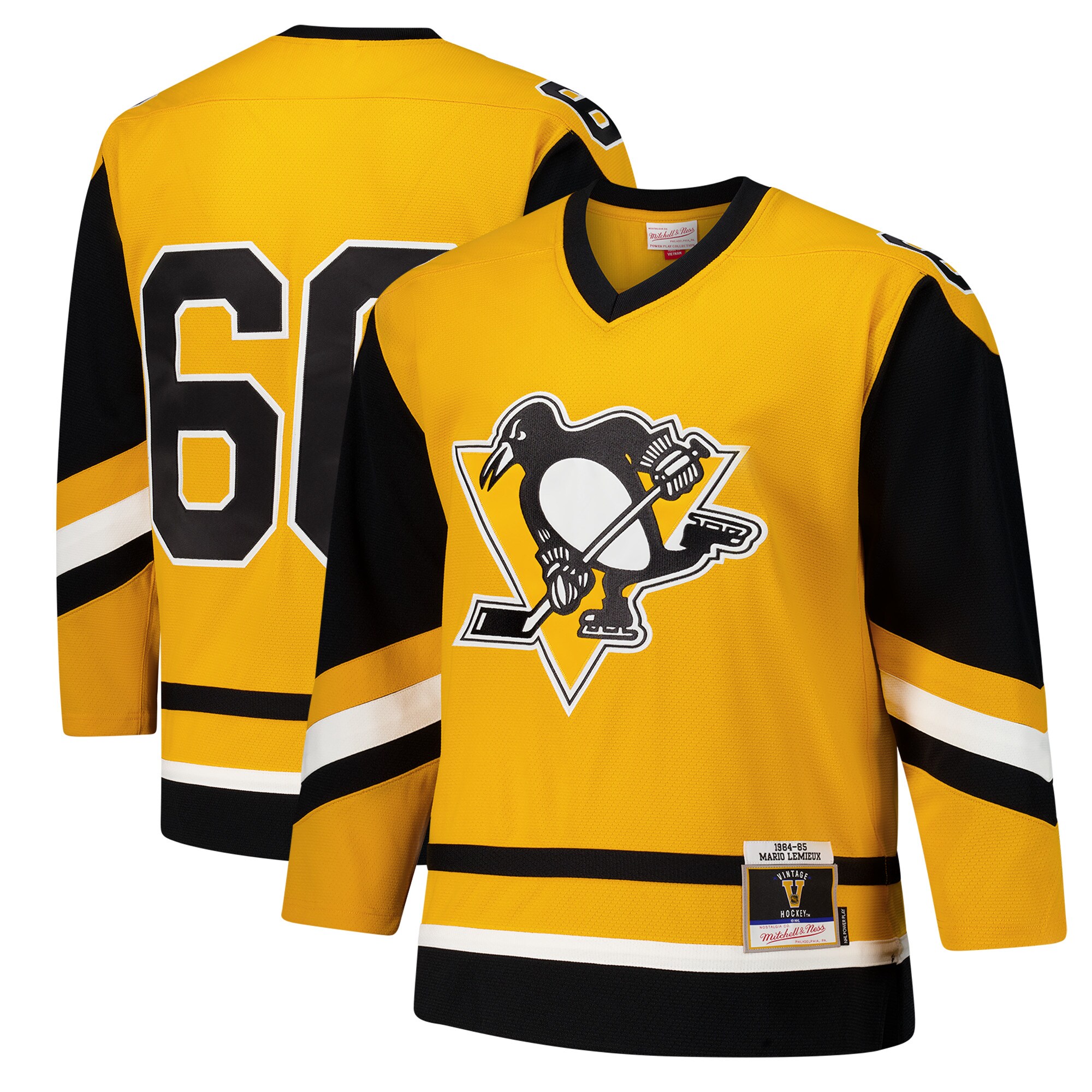 Pittsburgh Penguins Mario Lemieux Gold 1984-85 Power Play NHL Jersey Men's