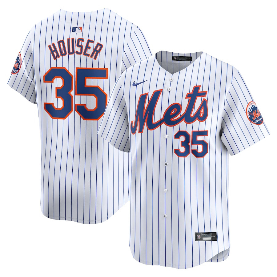 Adrian Houser 35 New York Mets Home Limited White MLB Jersey Men's