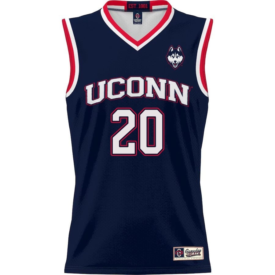 Andrew Hurley 20 UConn Huskies Navy NCAA Jersey Men's