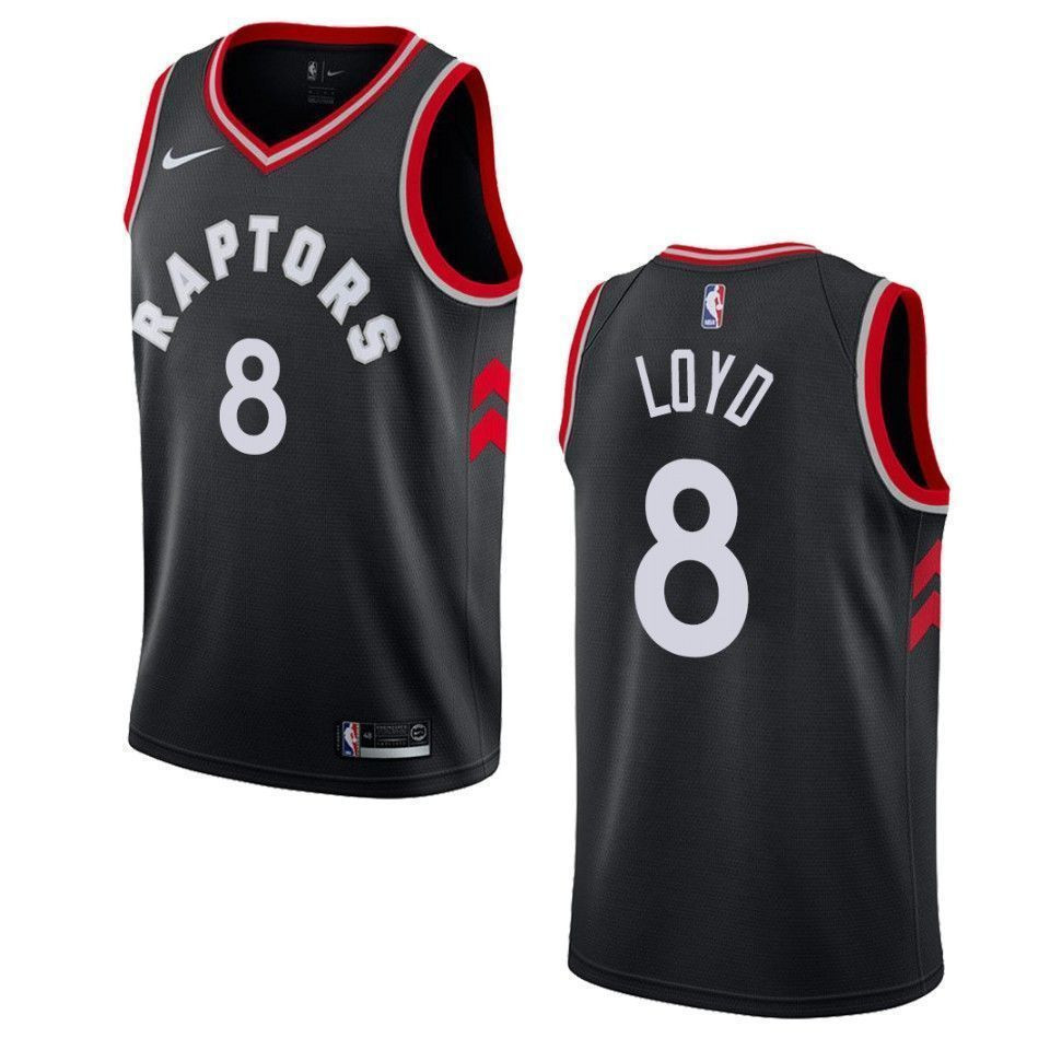 Toronto Raptors 8 Jordan Loyd Statement Swingman Black NBA Jersey Men's