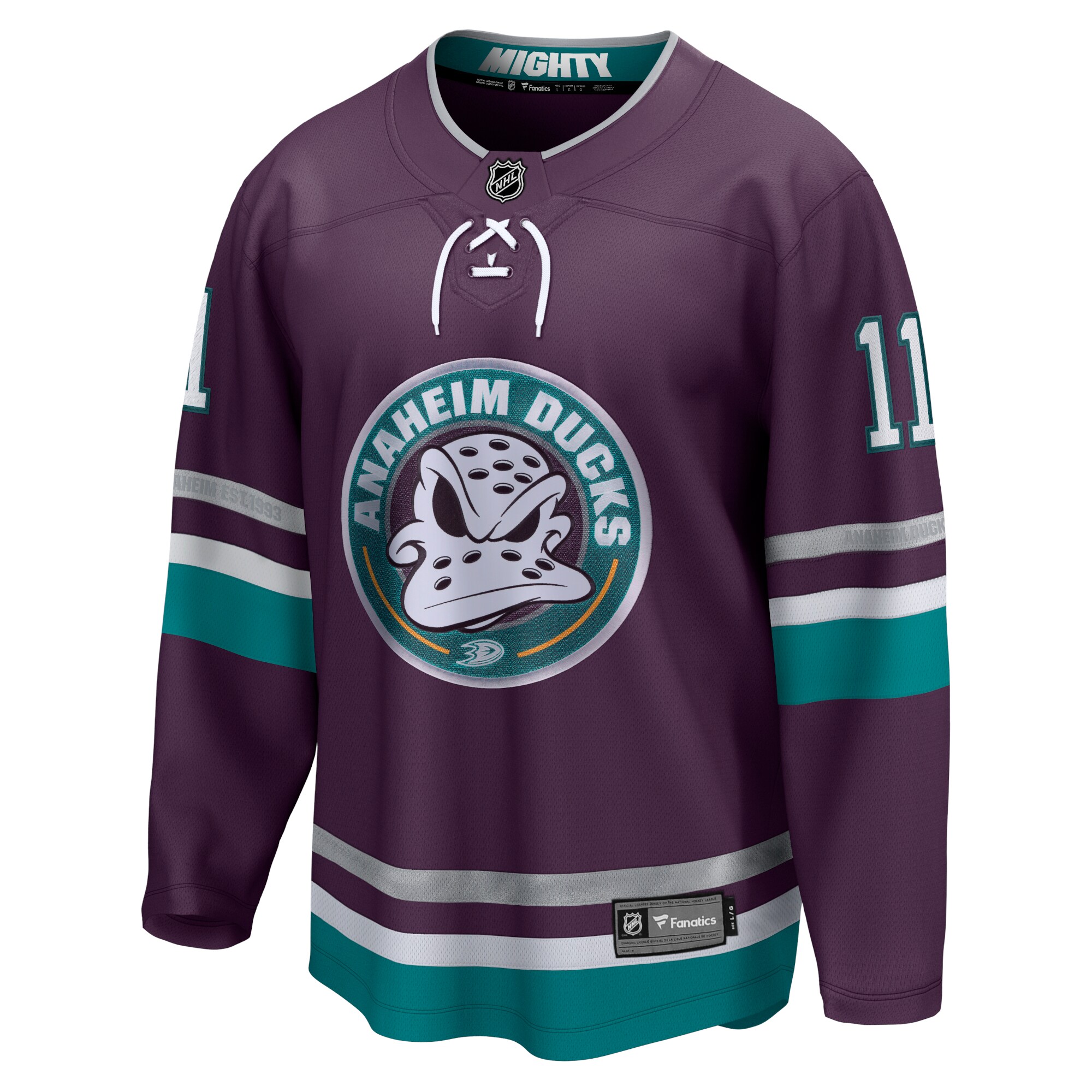 Anaheim Ducks Trevor Zegras Purple 30th Anniversary Premier Breakaway NHL Jersey Men's