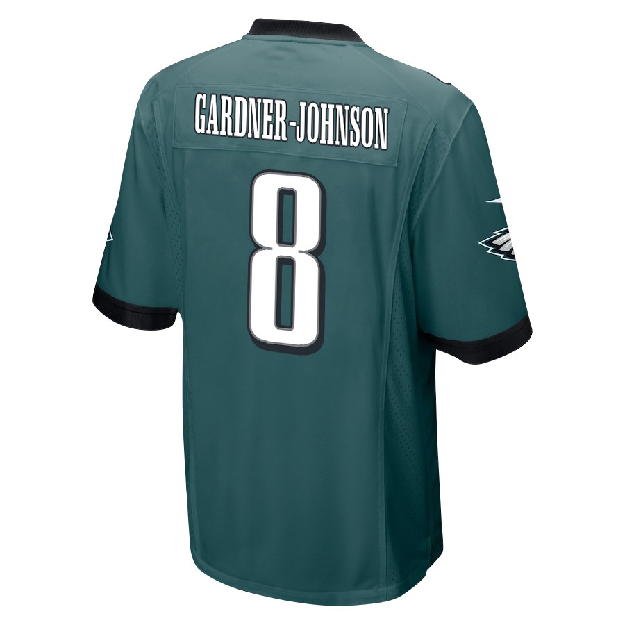 C.J. Gardner-Johnson 8 Philadelphia Eagles Super Bowl LIX Champions Patch Game Midnight Green NFL Jersey Men's