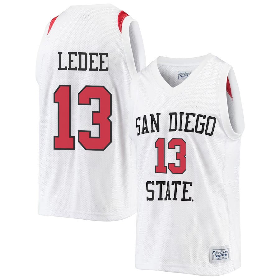 Jaedon LeDee 13 San Diego State Aztecs 2023- Me White NCAA Jersey Men's