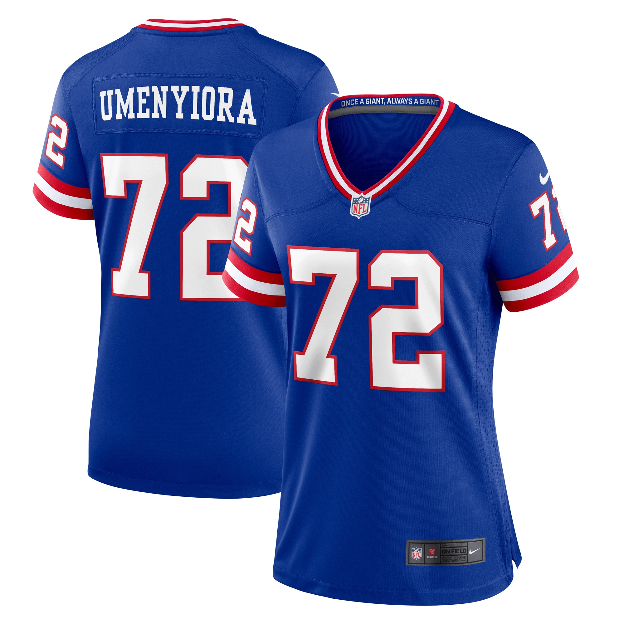 New York Giants Osi Umenyiora Royal Classic Retired Player Game NFL Jersey Women's