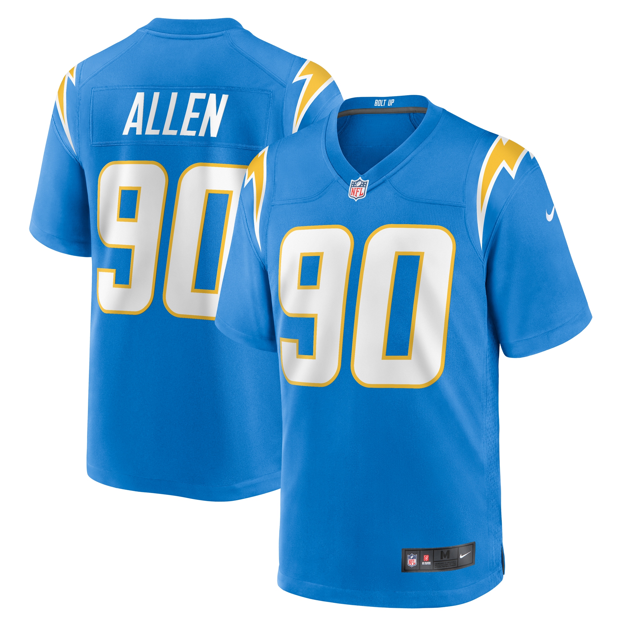 Los Angeles Chargers Brevin Allen Powder Blue Team Game NFL Jersey Men's