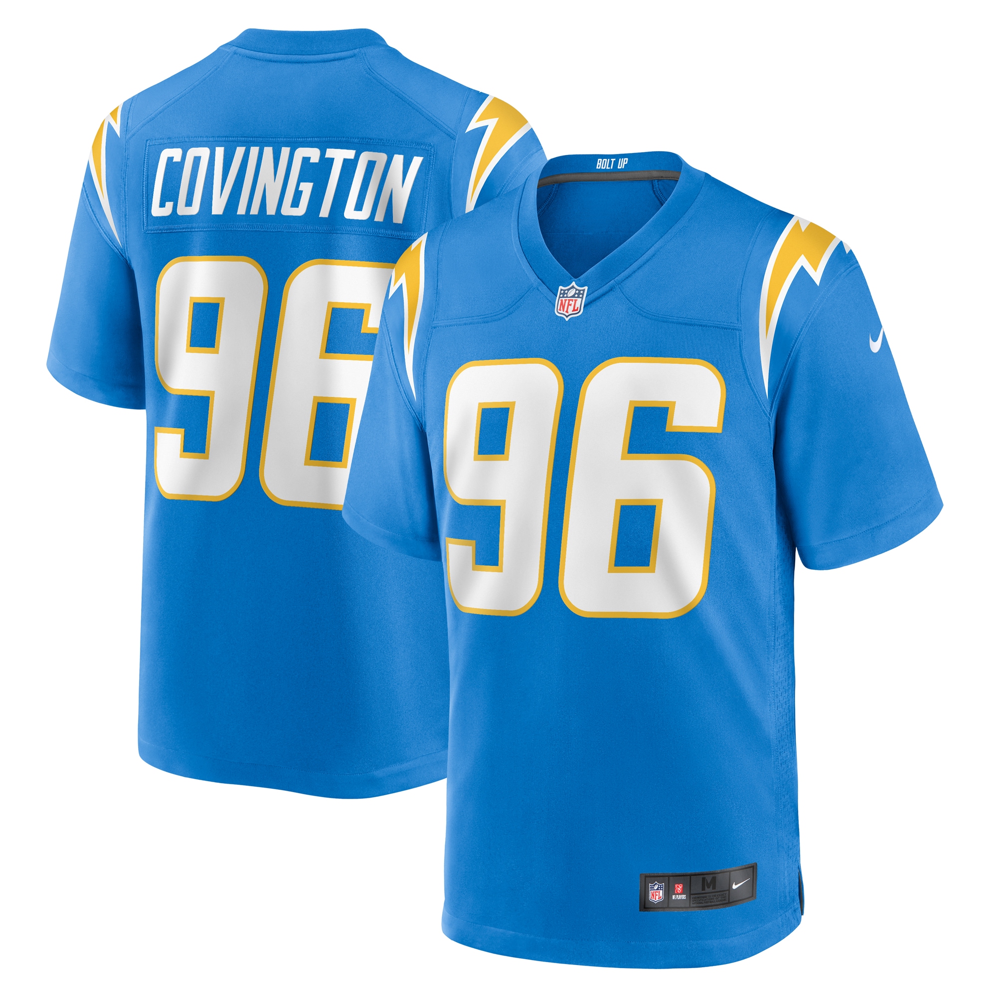 Los Angeles Chargers Christian Covington Powder Blue Team Game NFL Jersey Men's