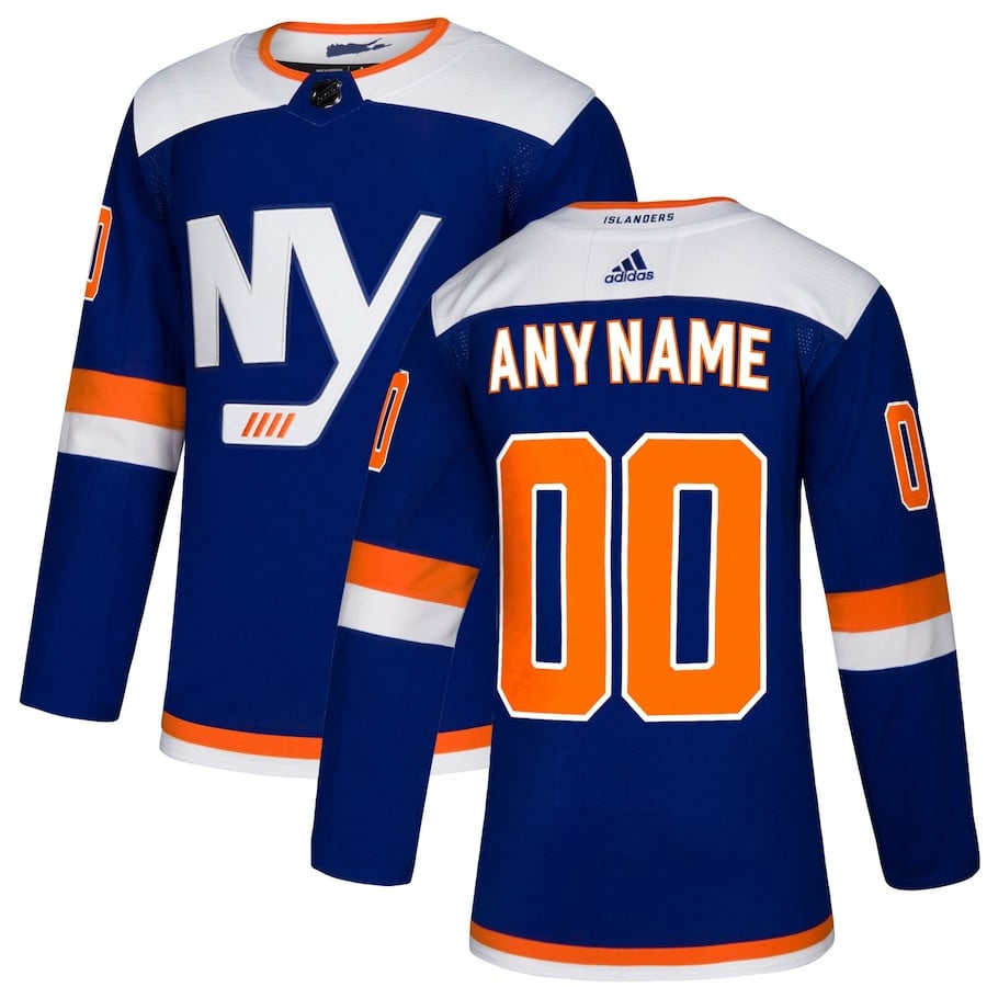 New York Islanders Alternate Custom Blue NHL Jersey Men's