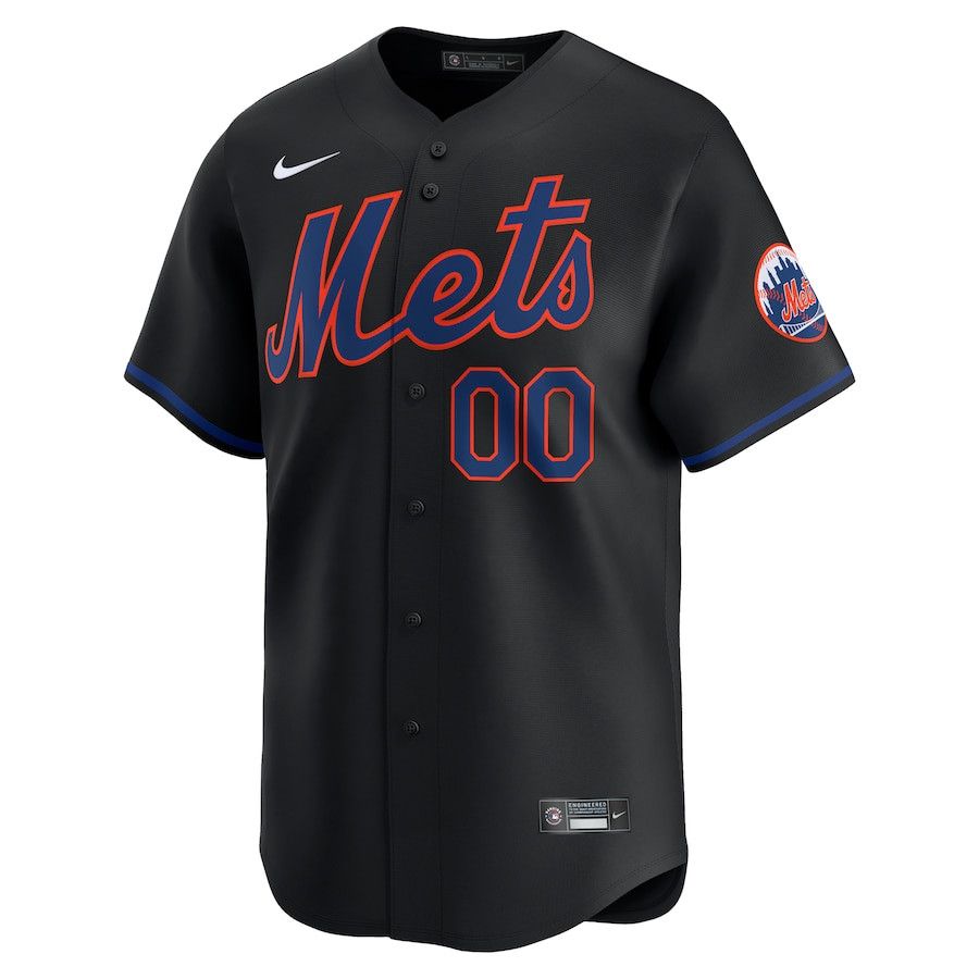 New York Mets Alternate Limited Custom Black MLB Jersey Men's