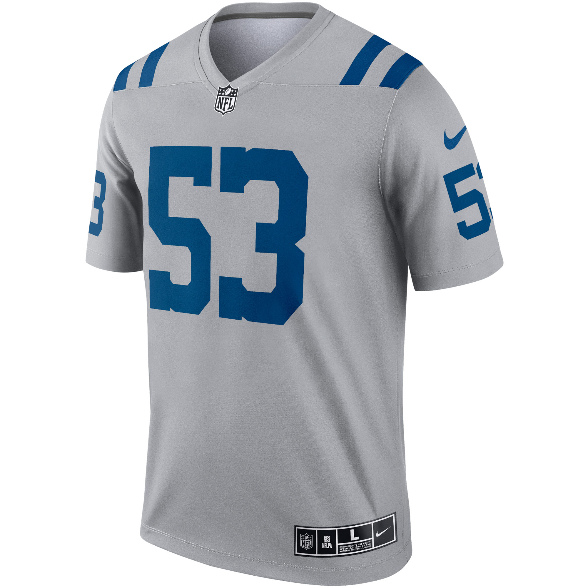 Indianapolis Colts Shaquille Leonard Gray Inverted Legend Player Performance Top NFL Jersey Men's